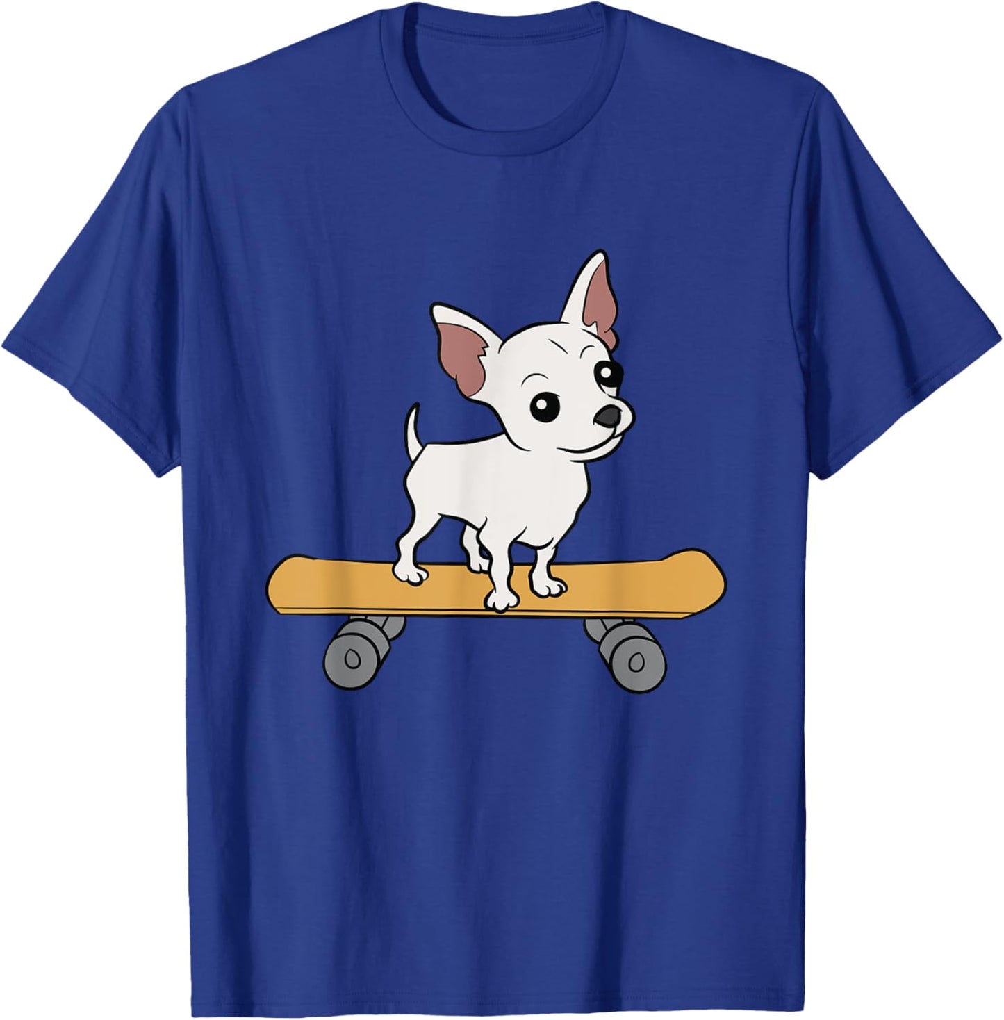 Chihuahua Skateboard Cute Chihuahua Skateboarding T-Shirt - T-Shirt | Royal