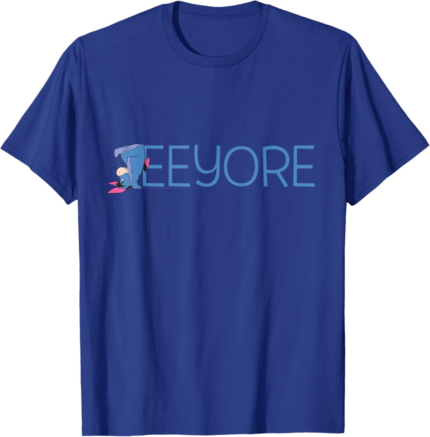 Disney Winnie The Pooh Eeyore Classic Lettering Small T-Shirt - T-Shirt | Royal