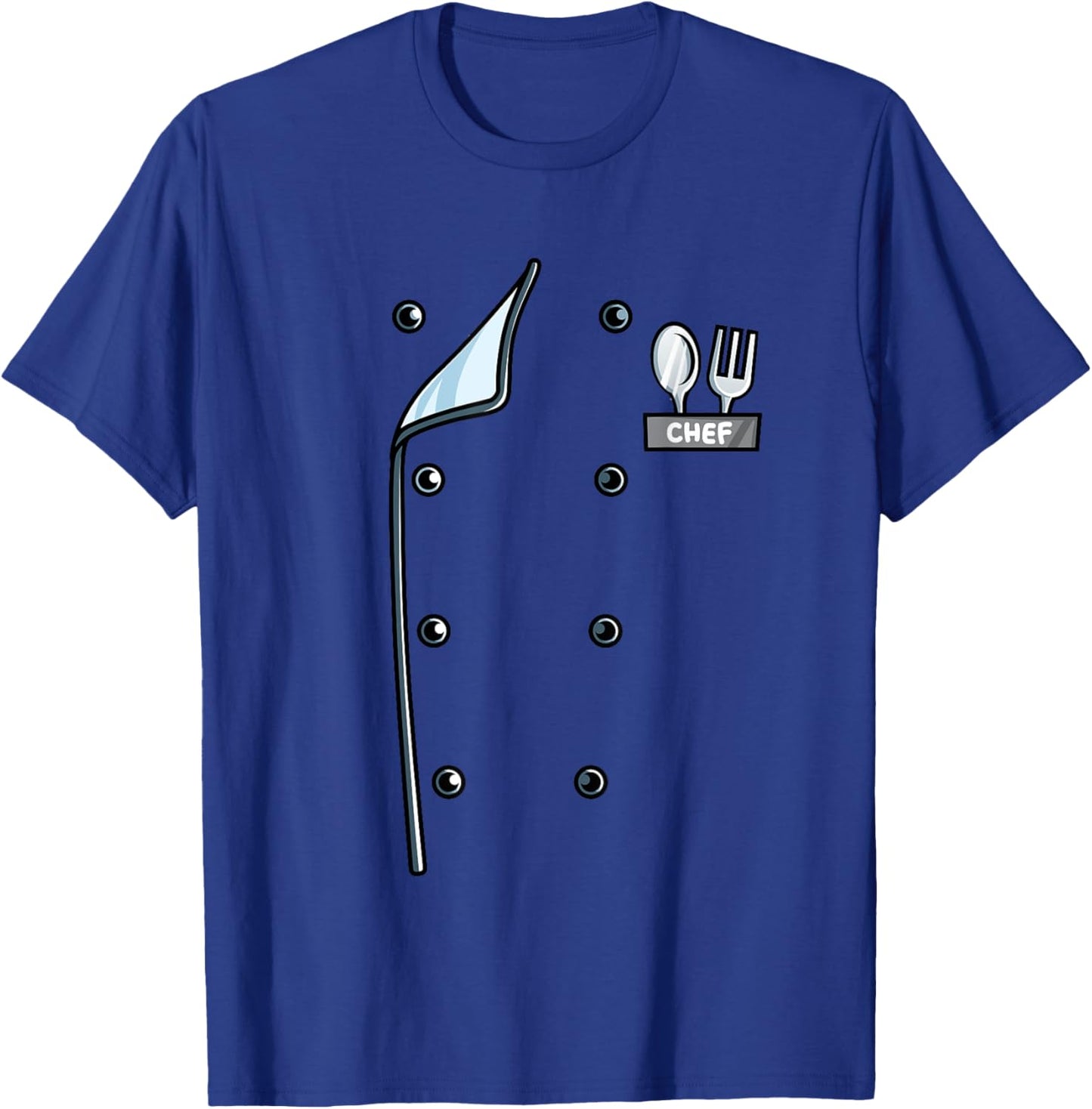 Chef Costume Coat Uniform Funny Cook Jacket for Cooking T-Shirt - T-Shirt | Royal