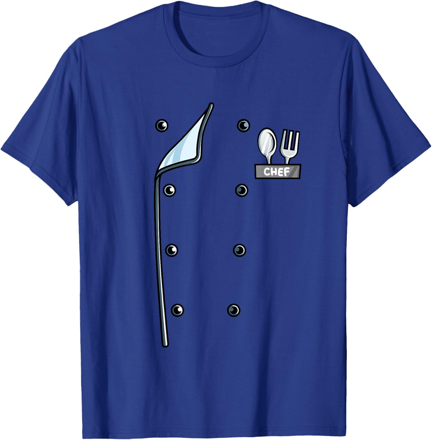 Chef Costume Coat Uniform Funny Cook Jacket for Cooking T-Shirt - T-Shirt | Royal