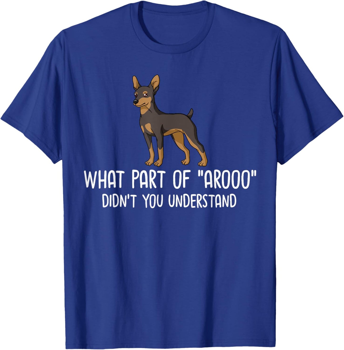 Miniature Pinscher Dog Puppies Owner Lover Women Girls Kids T-Shirt - T-Shirt | Royal