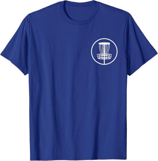 Disc Golf Men Disc Golf Basket Chest Logo T-Shirt - T-Shirt | Royal