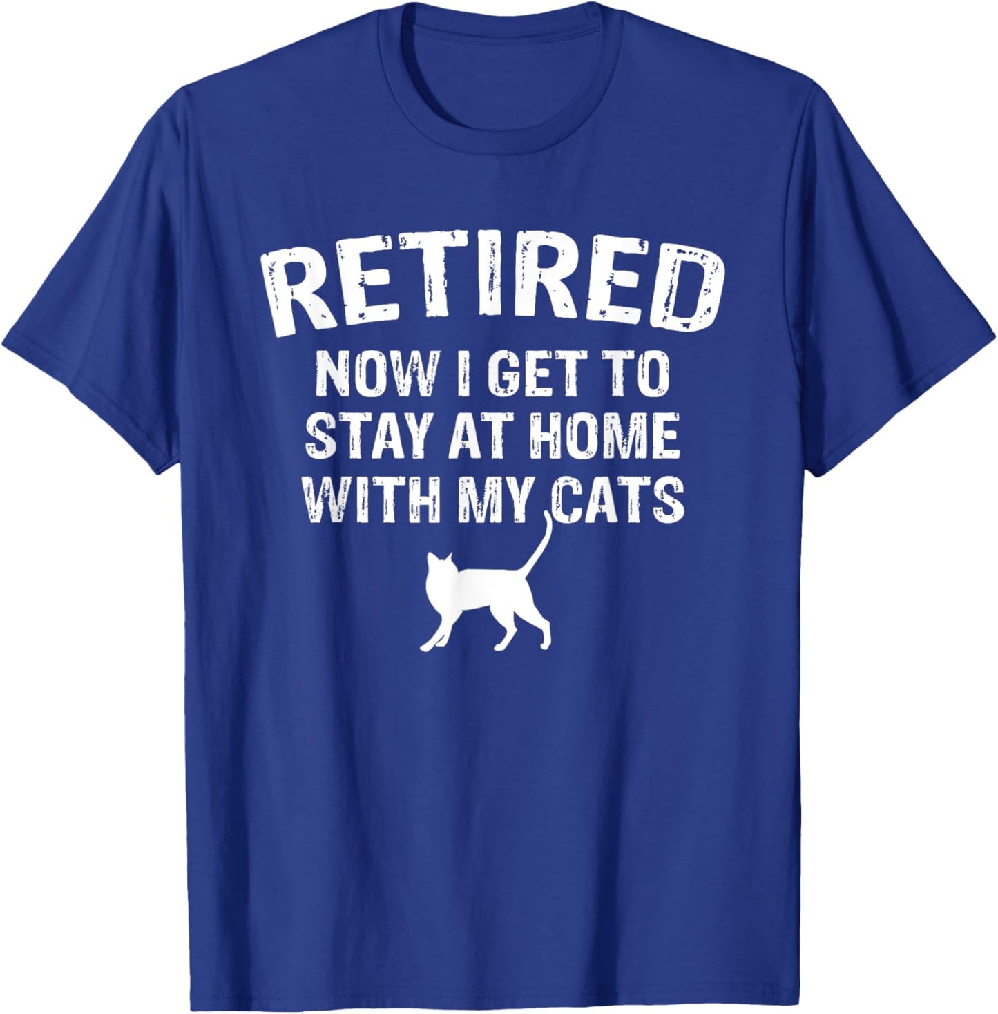 Great Retired Cat Lover Design Cats Owner Retirement T-Shirt - T-Shirt | Royal