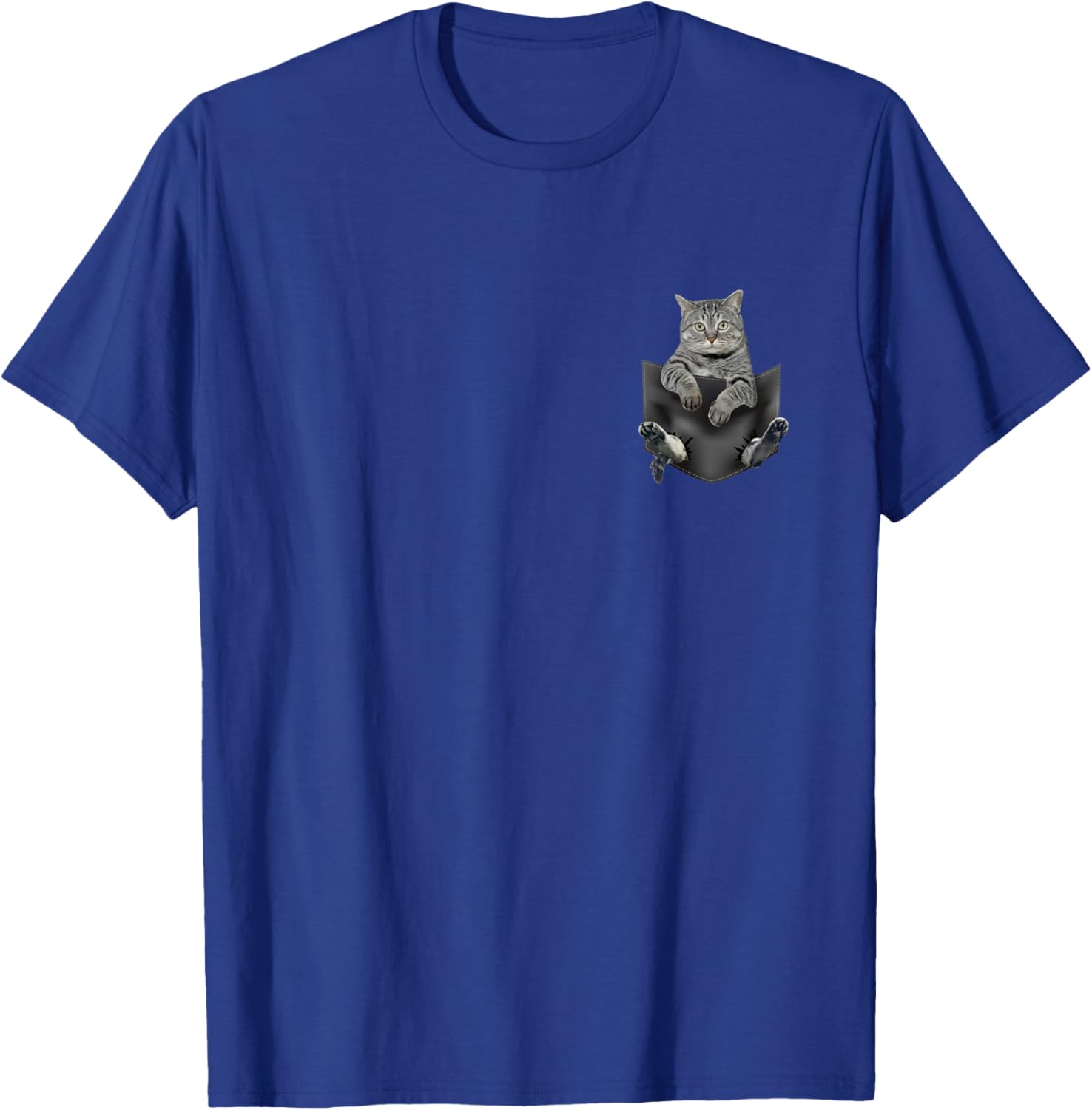 Cat in Pocket Cute Cat Animal Lover Kids Boys Girls Love Cat T-Shirt - T-Shirt | Royal