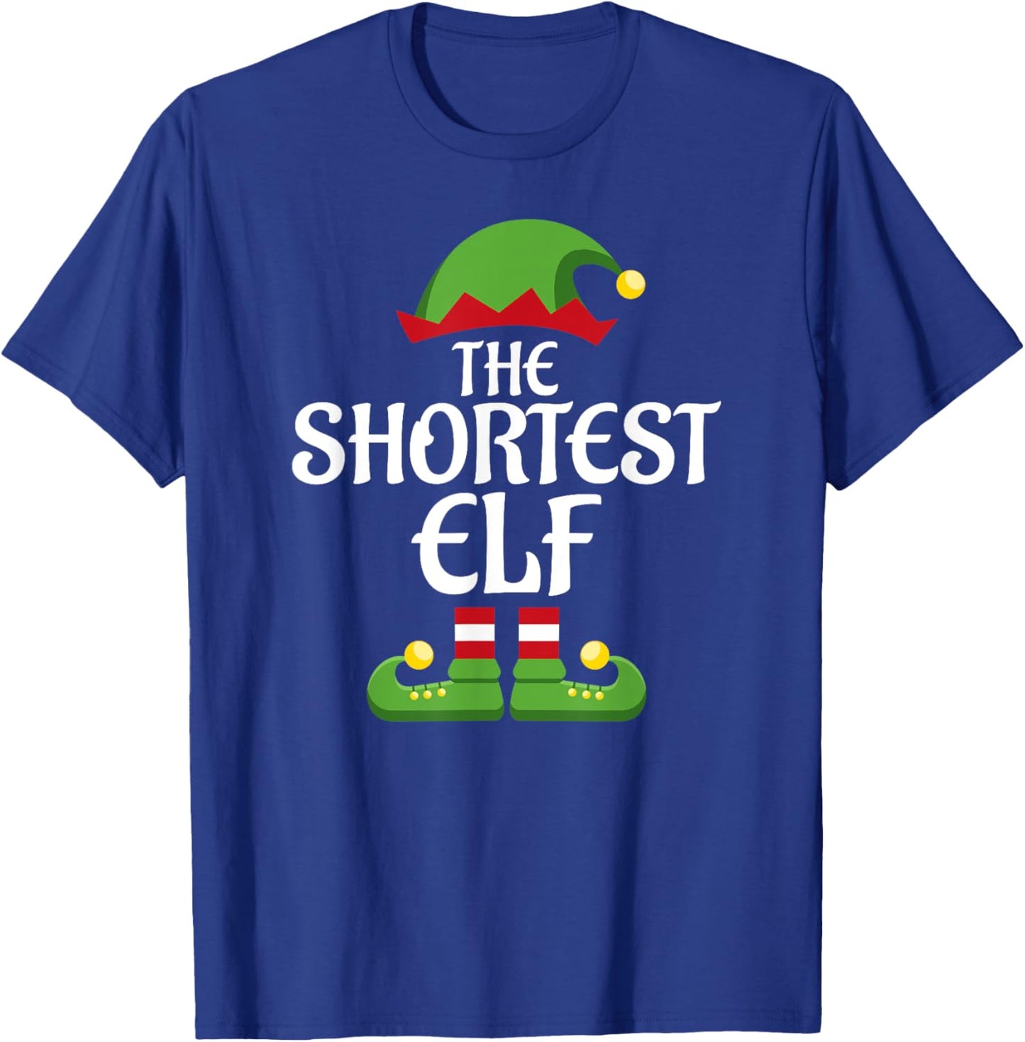 Shortest Elf Family Matching Group Christmas T-Shirt - T-Shirt | Royal