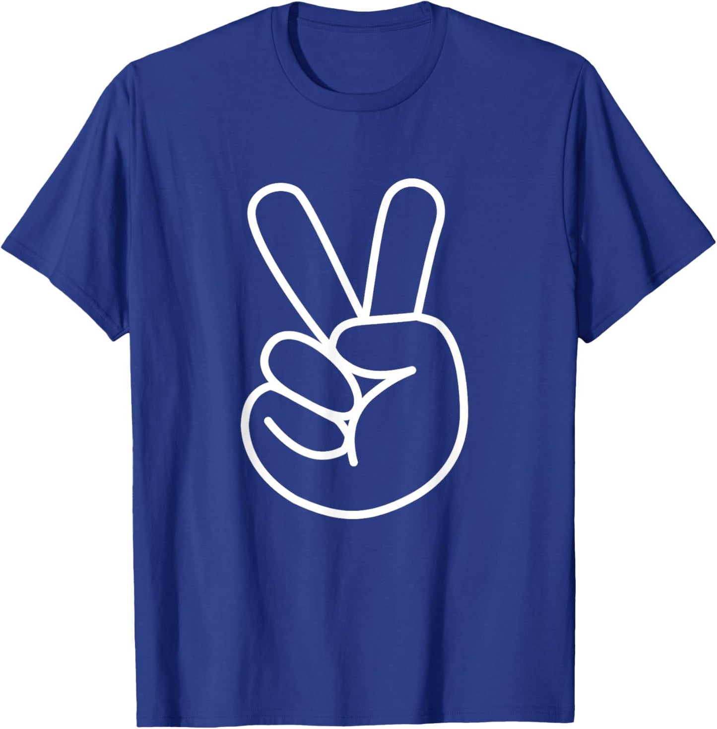 Hand Peace Sign - Classic T-Shirt - T-Shirt | Royal