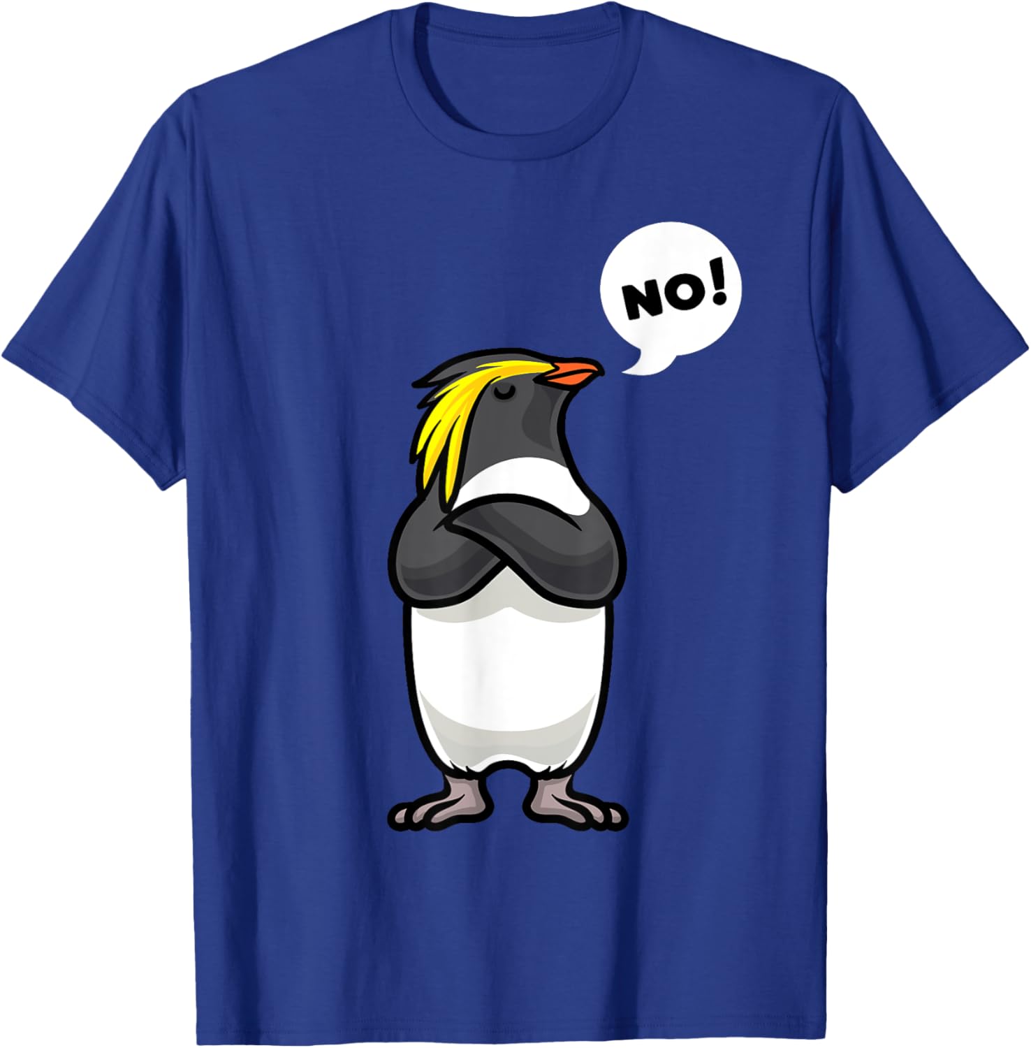 Northern Rockhopper Penguin Tristan Penguin Bird T-Shirt - T-Shirt | Royal