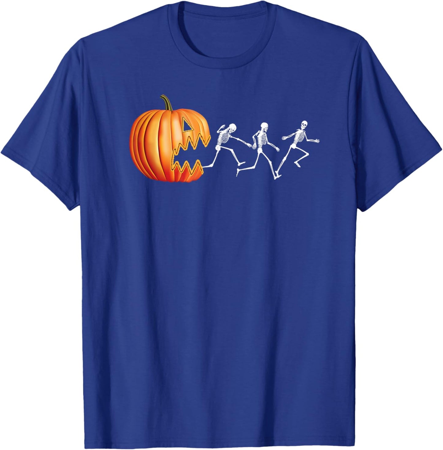 Funny Halloween Pumpkin Skeletons Jack o Lantern T-Shirt - T-Shirt | Royal