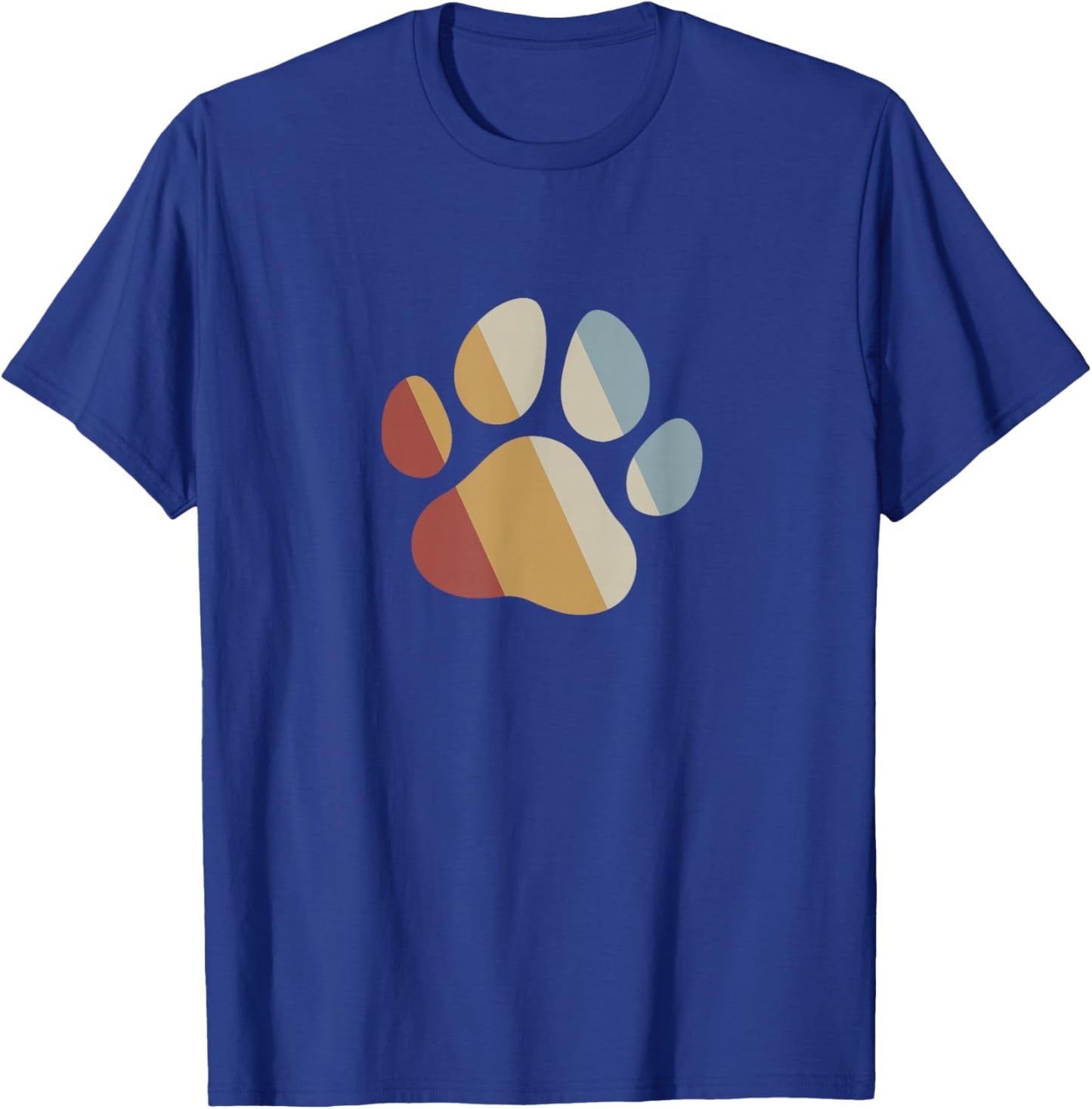 Dog Paw Retro Style Vintage T-Shirt - T-Shirt | Royal