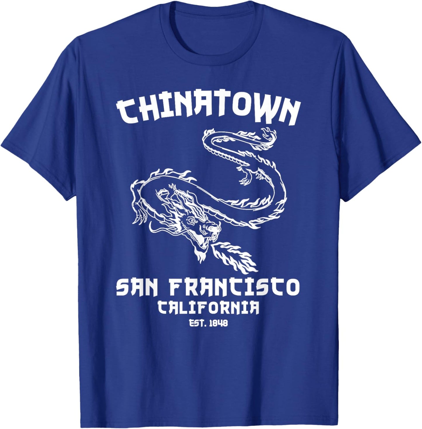 San Francisco Chinatown Chinese American Bay Area Dragon SF T-Shirt - T-Shirt | Royal