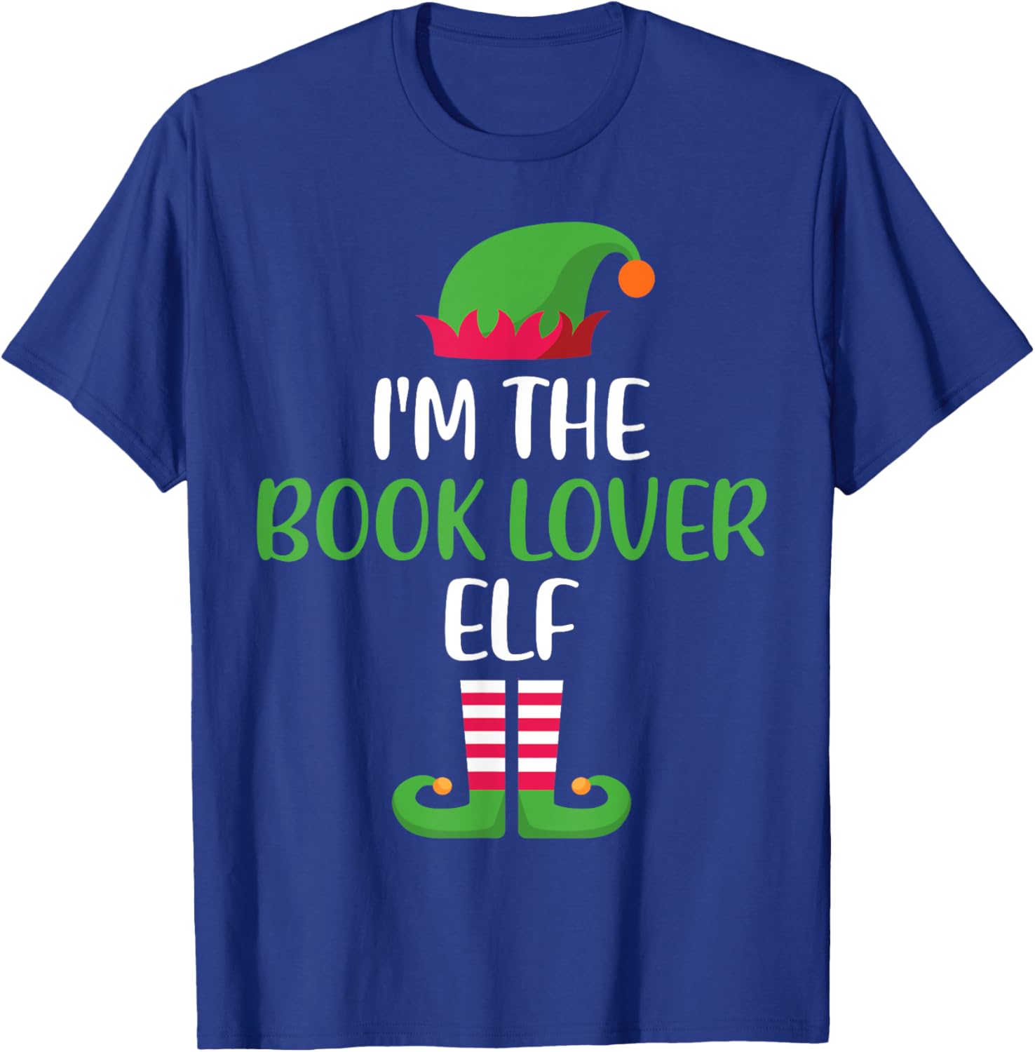 Book Lover Elf Family Matching Christmas Group Funny Xmas T-Shirt - T-Shirt | Royal
