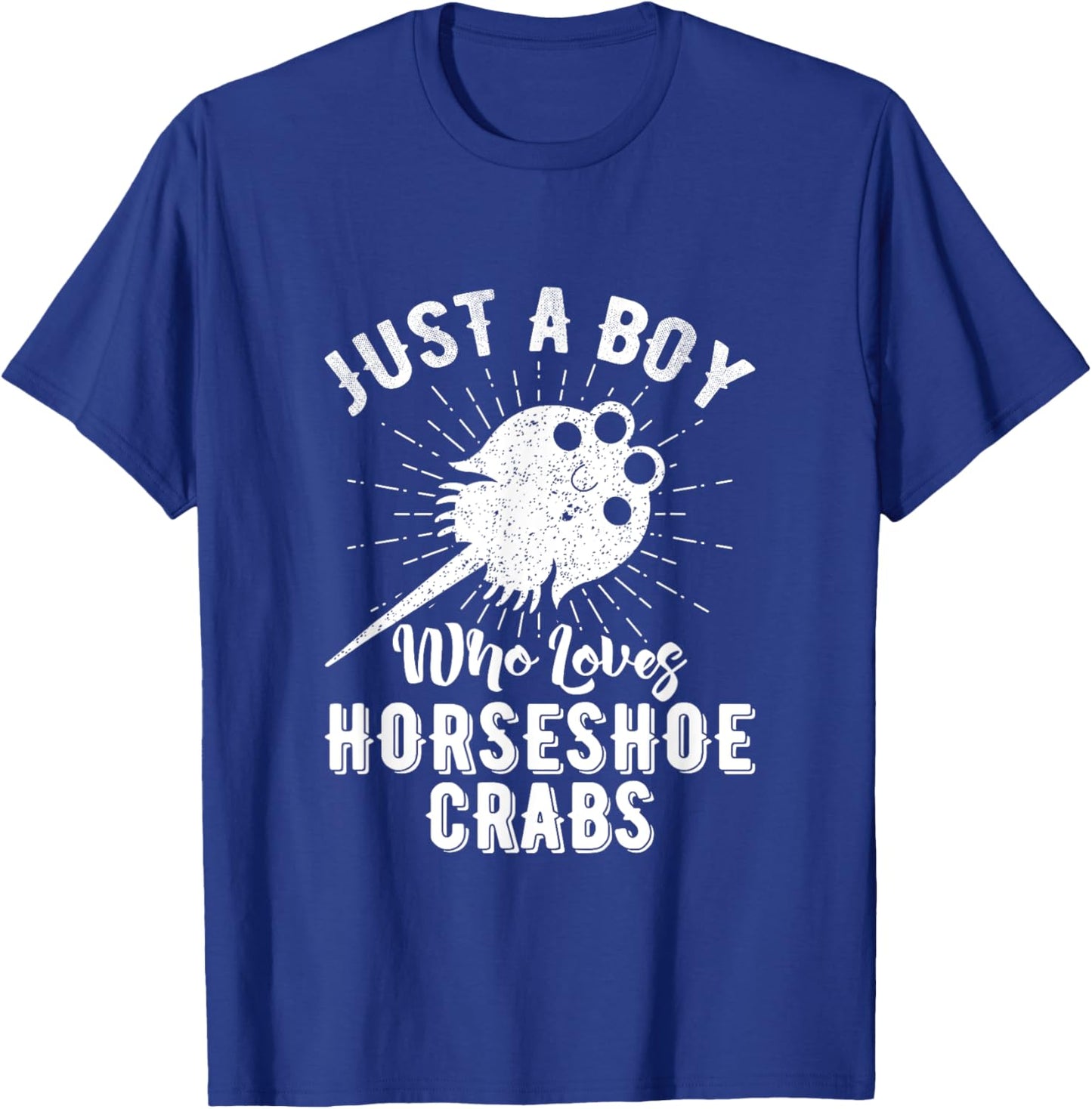 Just A Boy Who Loves Horseshoe Crabs Xiphosura Encycloart T-Shirt - T-Shirt | Royal