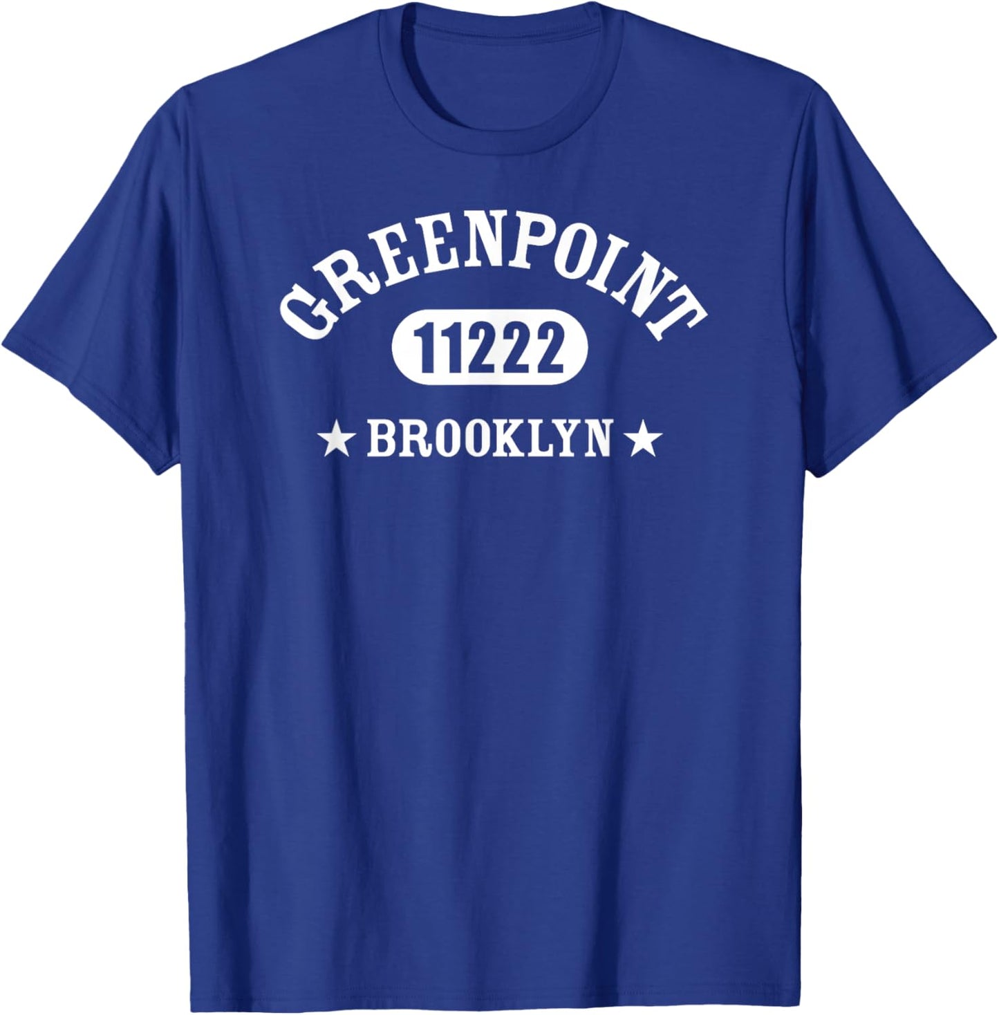 GREENPOINT Brooklyn NY 11222 Athletic Design T-Shirt - T-Shirt | Royal