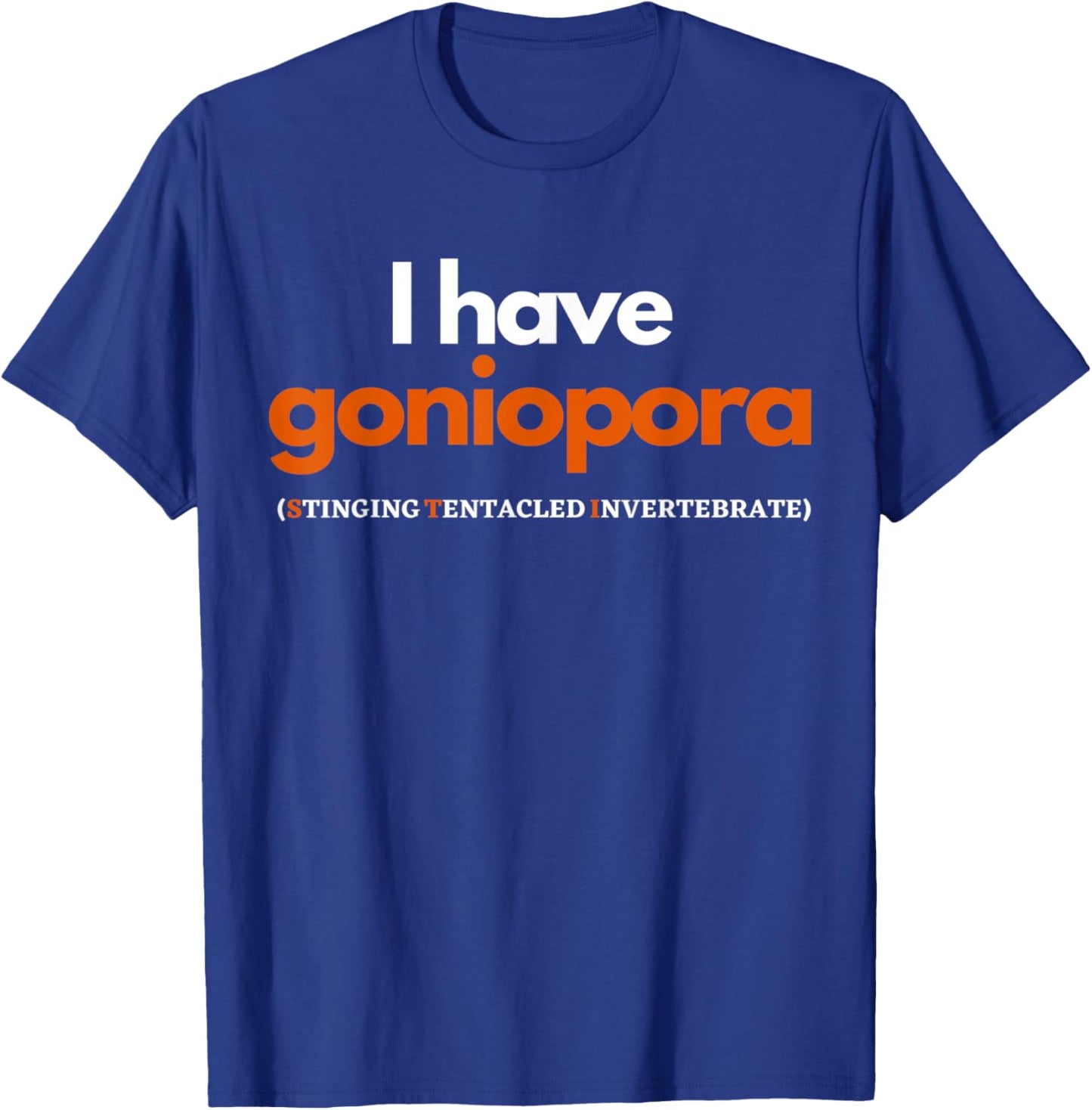 Funny Reef Aquarium Goniopora Coral Novelty Graphic Men's T-Shirt - T-Shirt | Royal