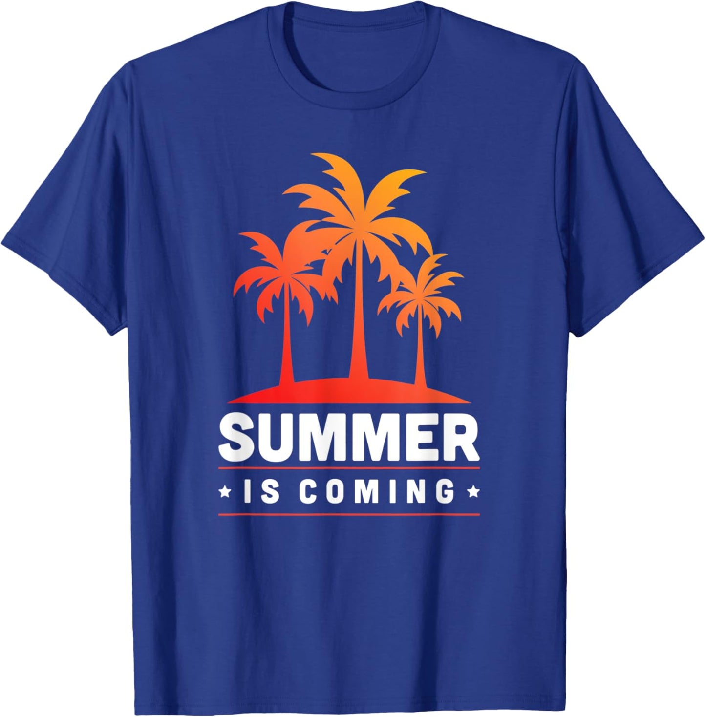 Summer Is Coming Tropical Caribbean Beach Summer Men Women Kids T-Shirt - T-Shirt | Royal