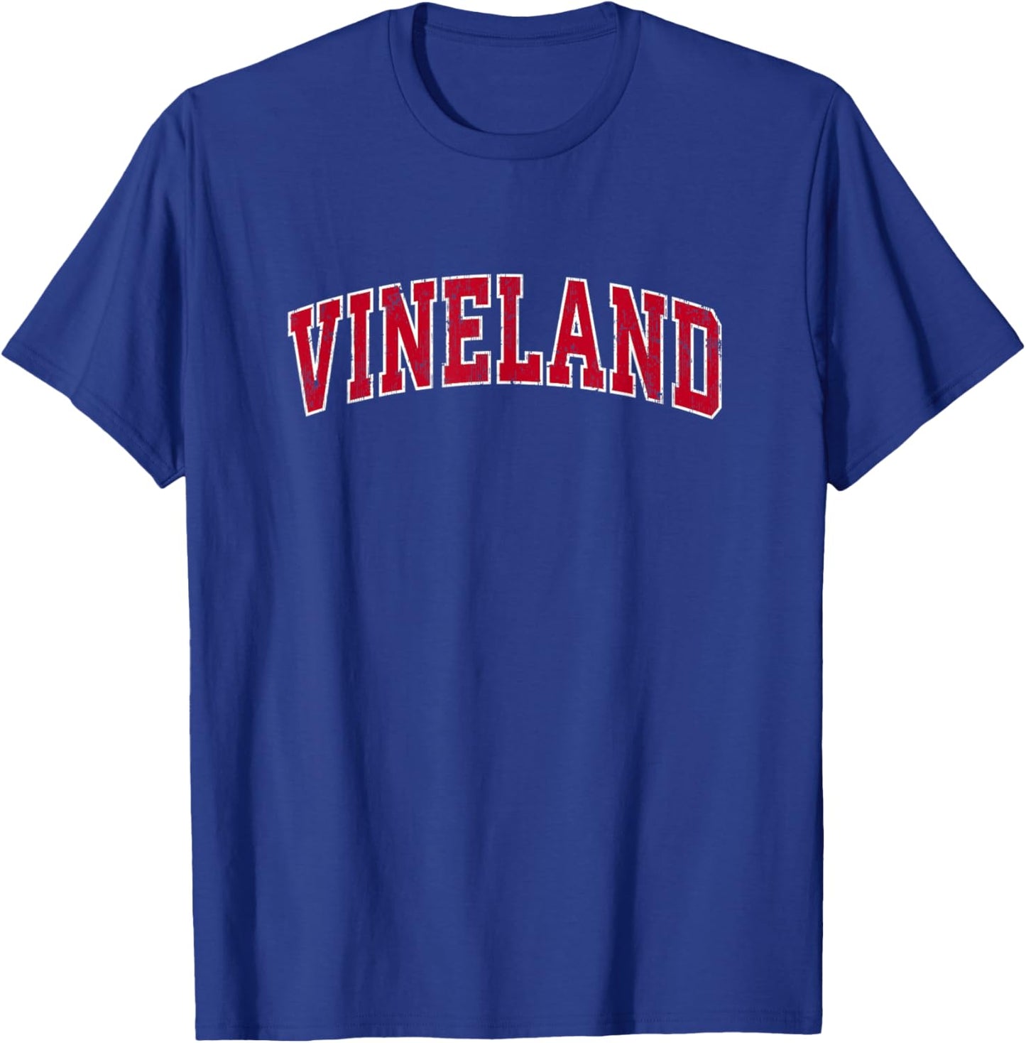Vineland New Jersey NJ Vintage Sports Design Red Design T-Shirt - T-Shirt | Royal