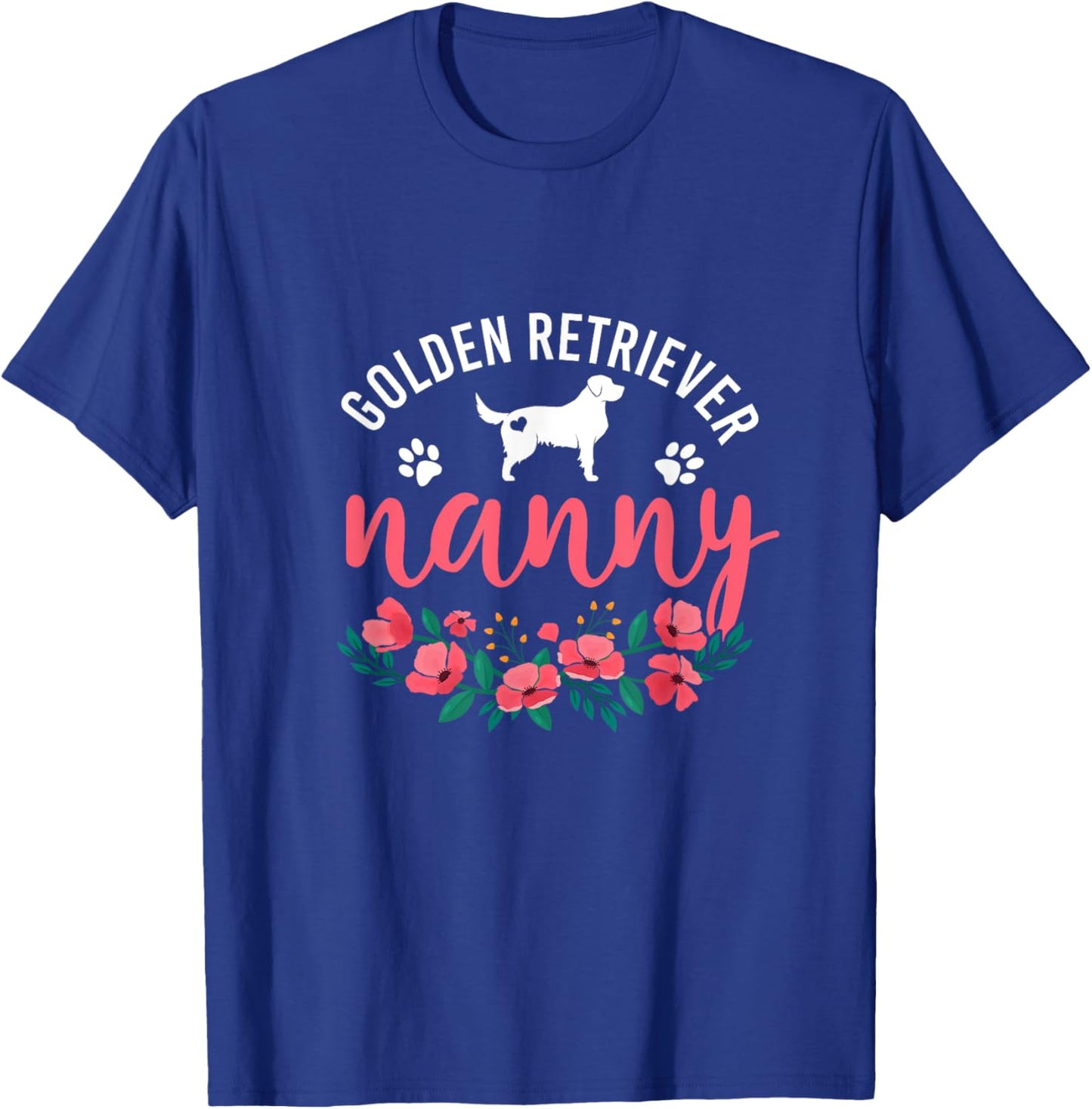 Golden Retriever Nanny Dog Gifts Women Grandma Dog Christmas T-Shirt - T-Shirt | Royal
