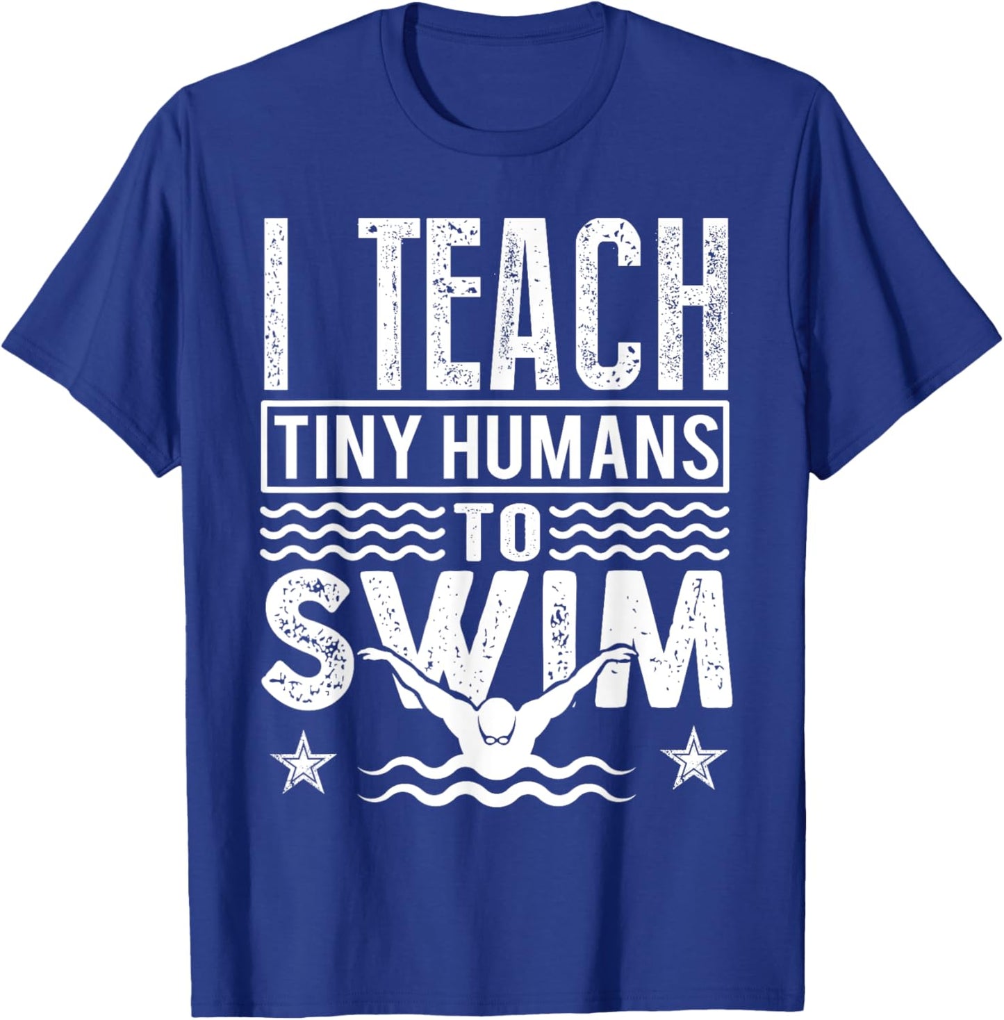 Coach Swimming Instructor I Teach Tiny Humans To Swim Kids T-Shirt - T-Shirt | Royal