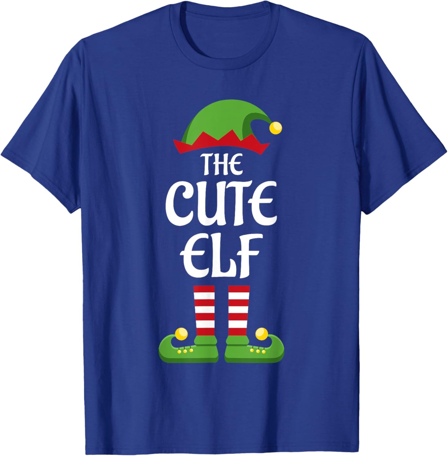 Cute Elf Family Matching Group Christmas T-Shirt - T-Shirt | Royal