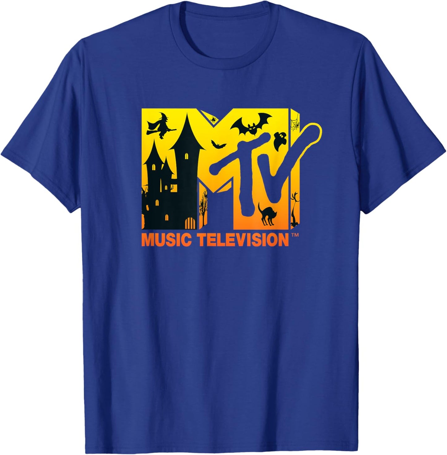 Mademark x MTV - Music Television Halloween Theme Logo Design T-Shirt - T-Shirt | Royal