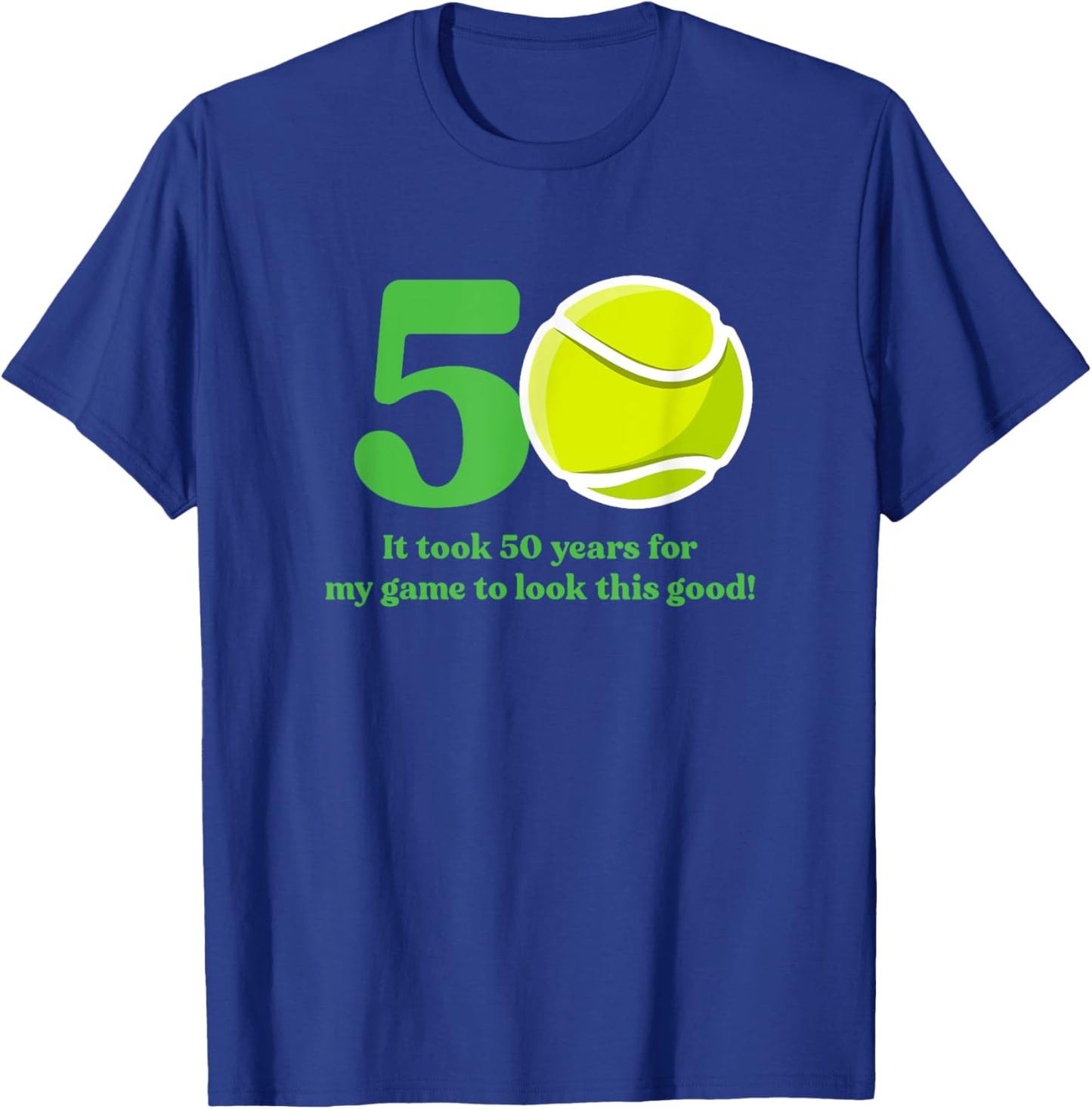 50 Year Old Tennis Player 50th Birthday T-Shirt - T-Shirt | Royal