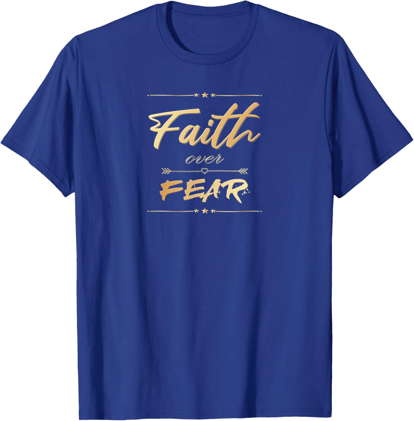 Faith Over Fear Women Bible Saying Christian T-Shirt - T-Shirt | Royal