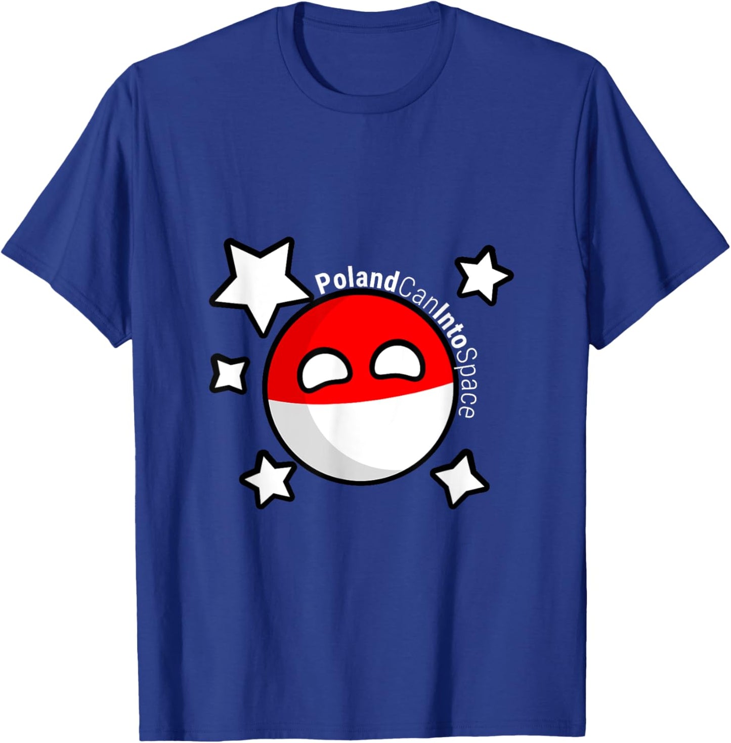 Poland Can into Space Polandball Country balls Hero T-Shirt - T-Shirt | Royal