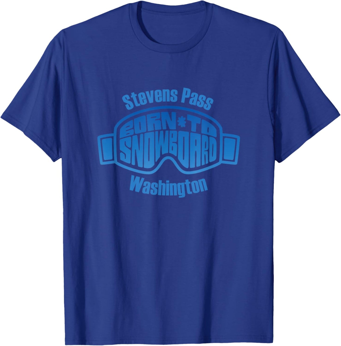 Stevens Pass Washington WA Snowboard Souvenir T-Shirt - T-Shirt | Royal
