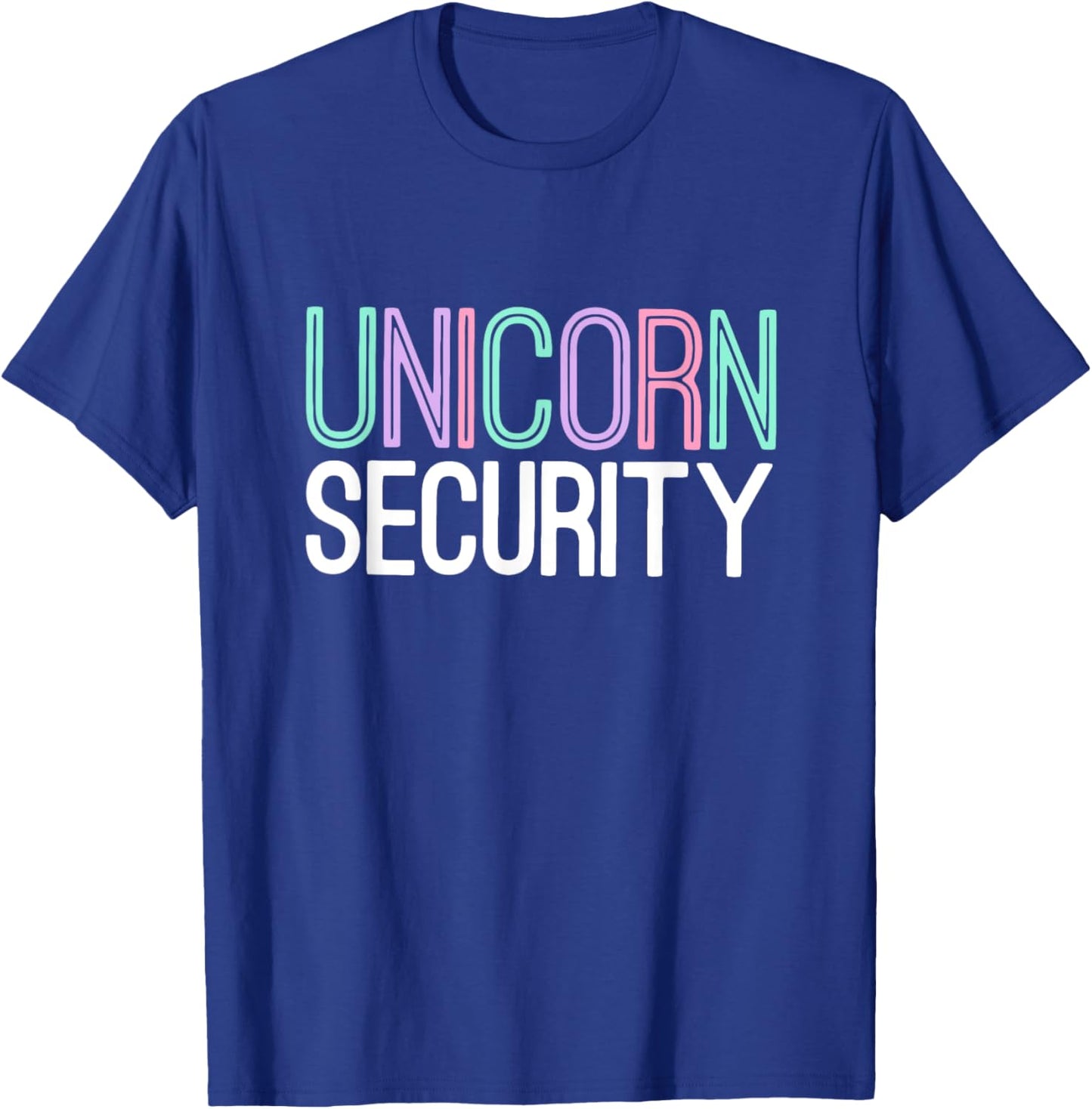 Unicorn Security Dad Mom Sis Brother Halloween Costume Gift T-Shirt - T-Shirt | Royal