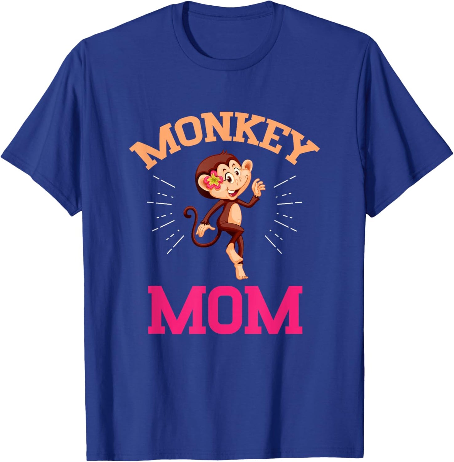 Monkey Mom Mothers Day Best Mama Ever Animal Ape Lover T-Shirt - T-Shirt | Royal