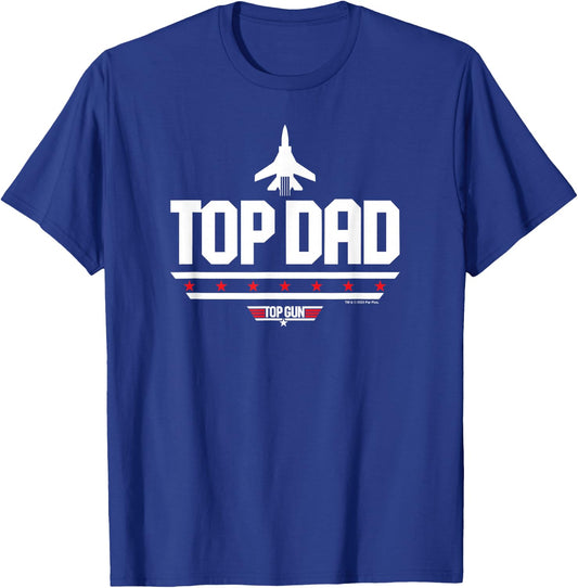 Top Gun Father's Day Top Dad T-Shirt - T-Shirt | Royal