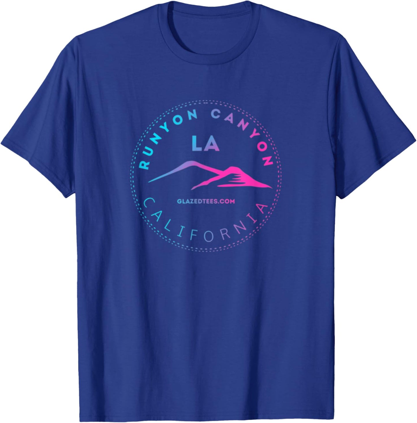 Runyon Canyon Los Angeles - Retro Hollywood California T-Shirt - T-Shirt | Royal