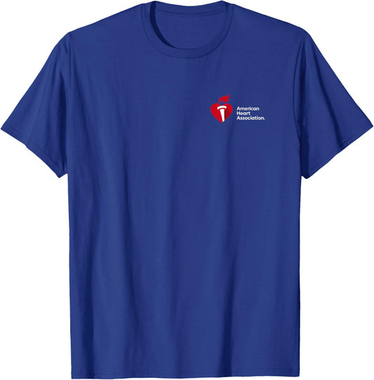 American AHA - Men's Black Classic Fit Short Sleeve - Small T-Shirt - T-Shirt | Royal