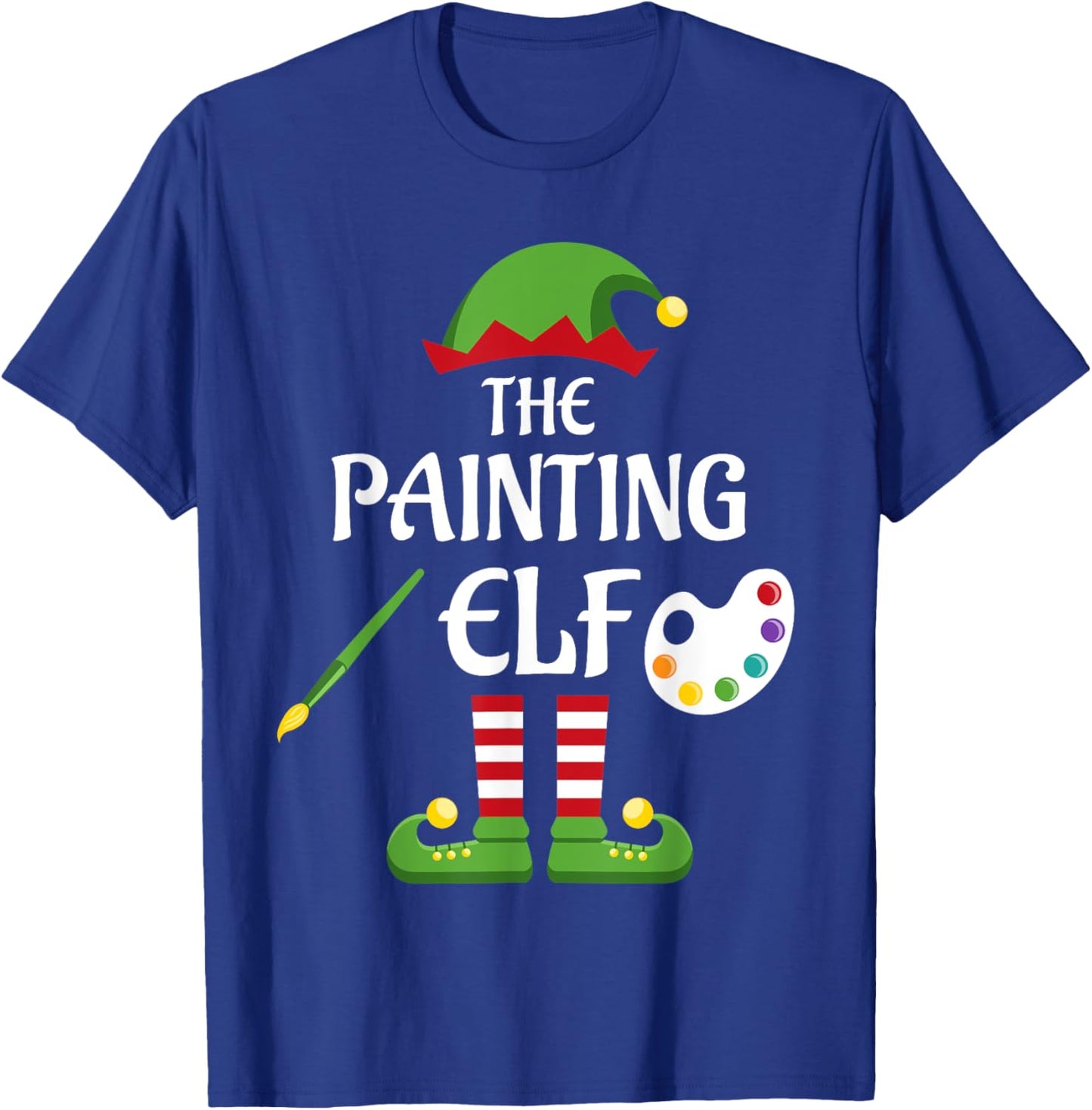 Painting Elf Family Matching Group Christmas T-Shirt - T-Shirt | Royal