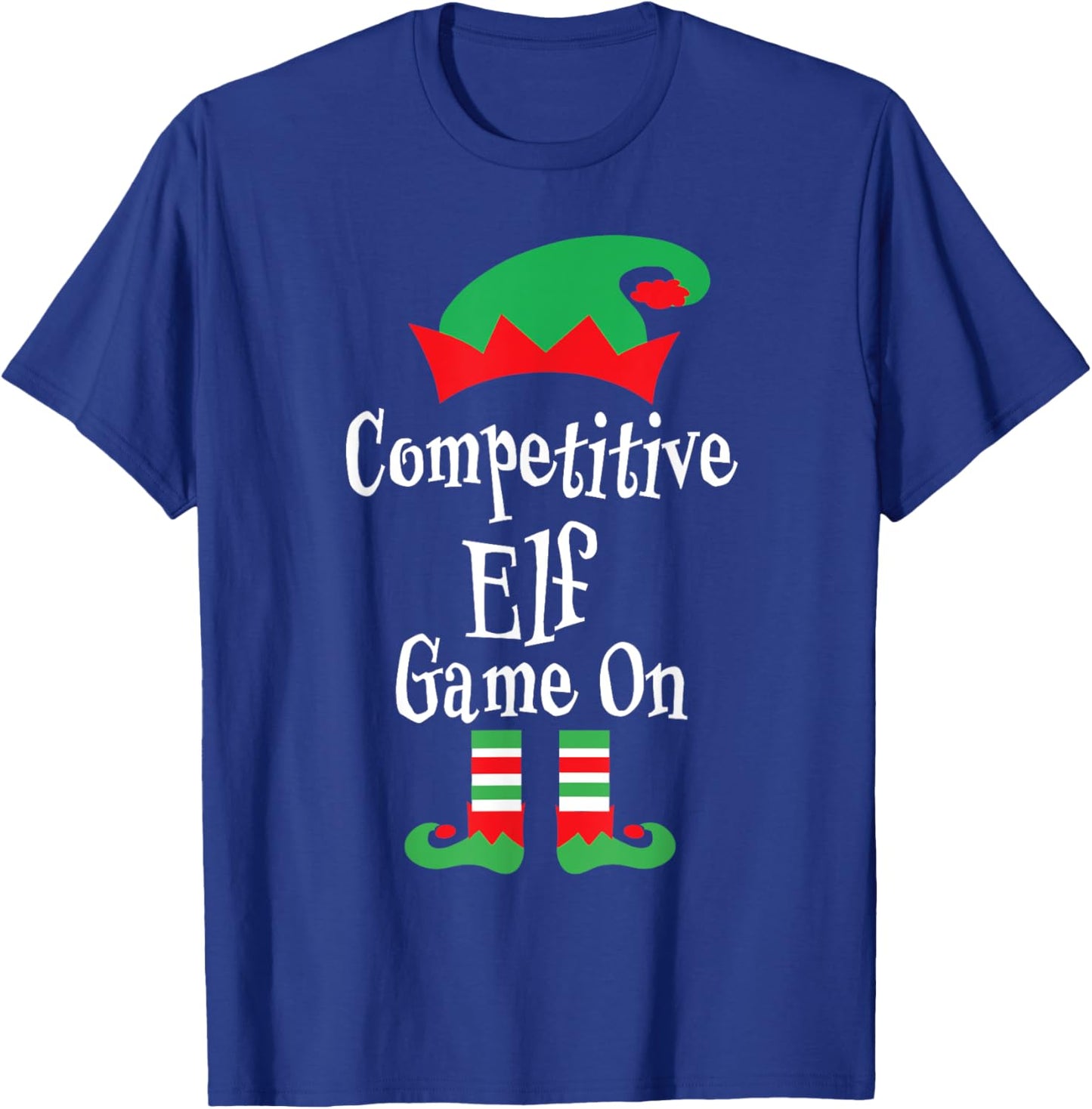 Fun Competitive Elf Game On Christmas Family Matching Group T-Shirt - T-Shirt | Royal