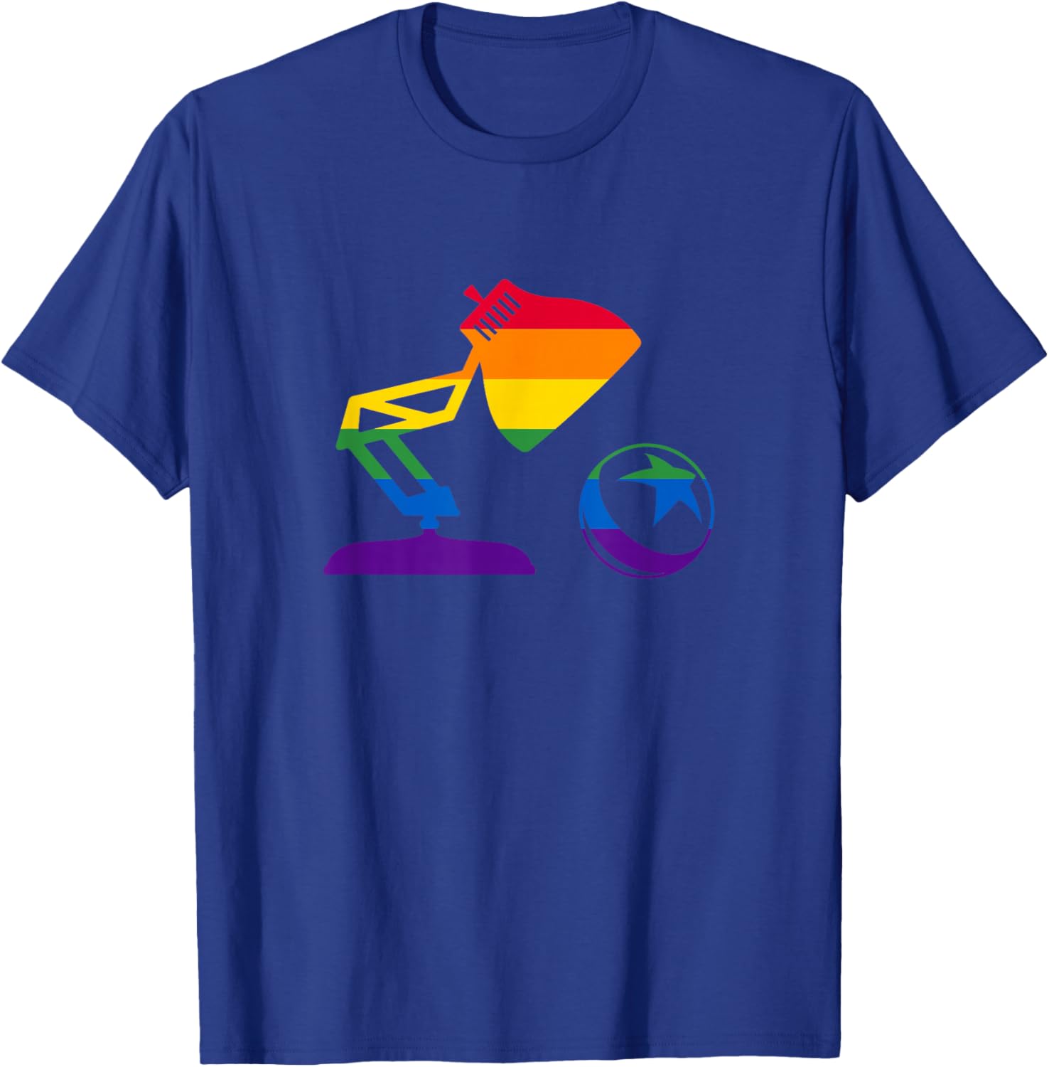 Pixar Ball and Luxo Jr. Rainbow Collection T-Shirt - T-Shirt | Royal