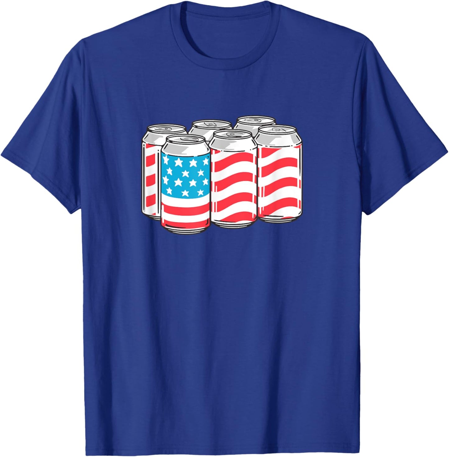 AmeriCan Funny 4th of July Beer Patriotic USA Flag Pride Women Men T-Shirt - T-Shirt | Royal