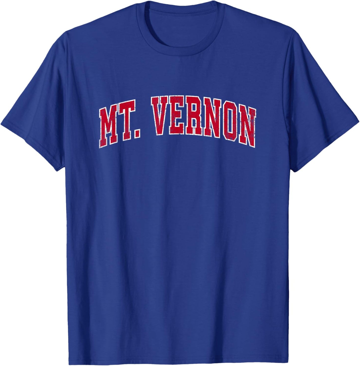 Mt. Vernon New York NY Vintage Sports Design Red Design T-Shirt - T-Shirt | Royal