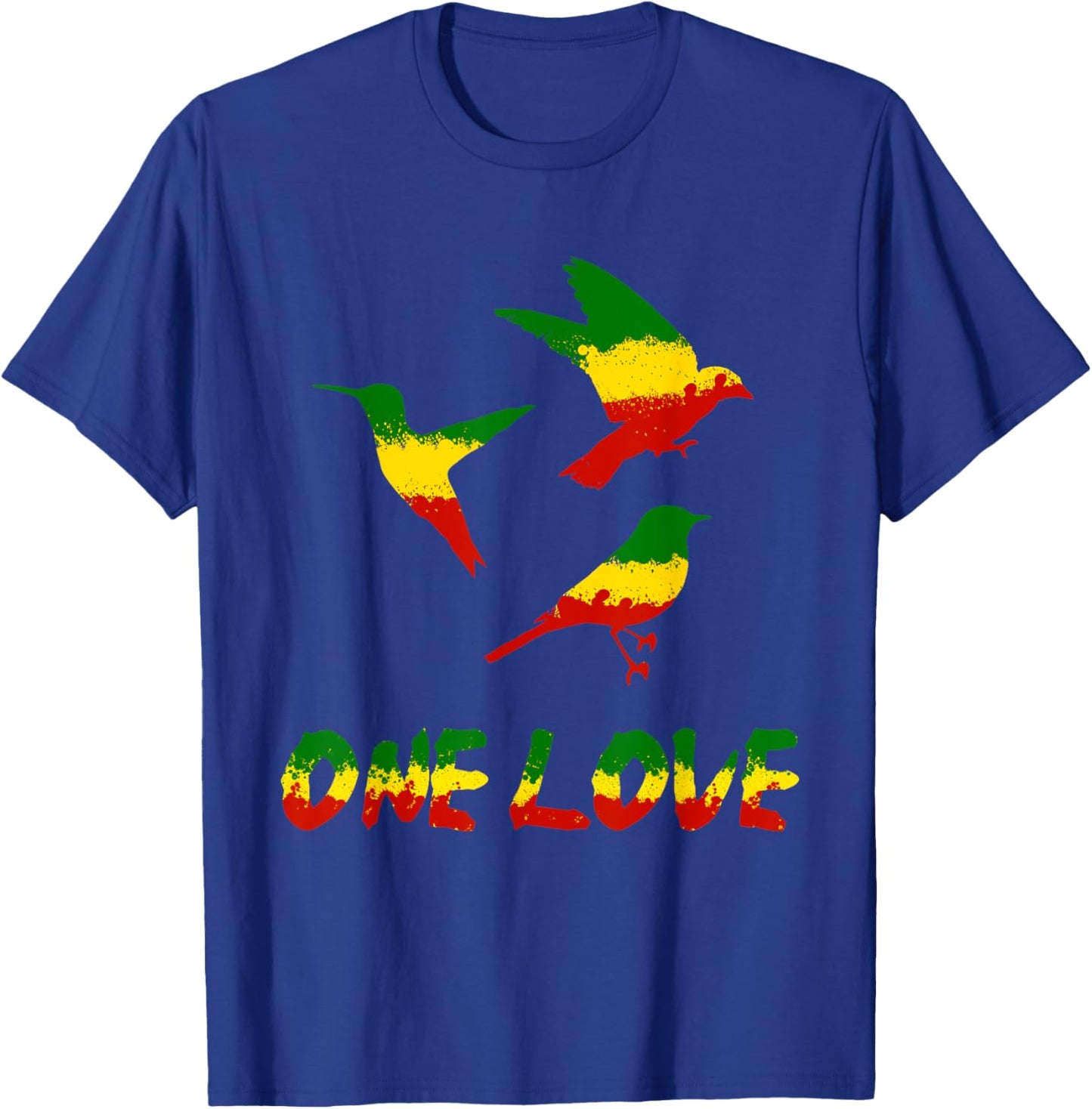 Bird Lover One Love Rasta Reggae Rastafarian Jamaica Roots T-Shirt - T-Shirt | Royal