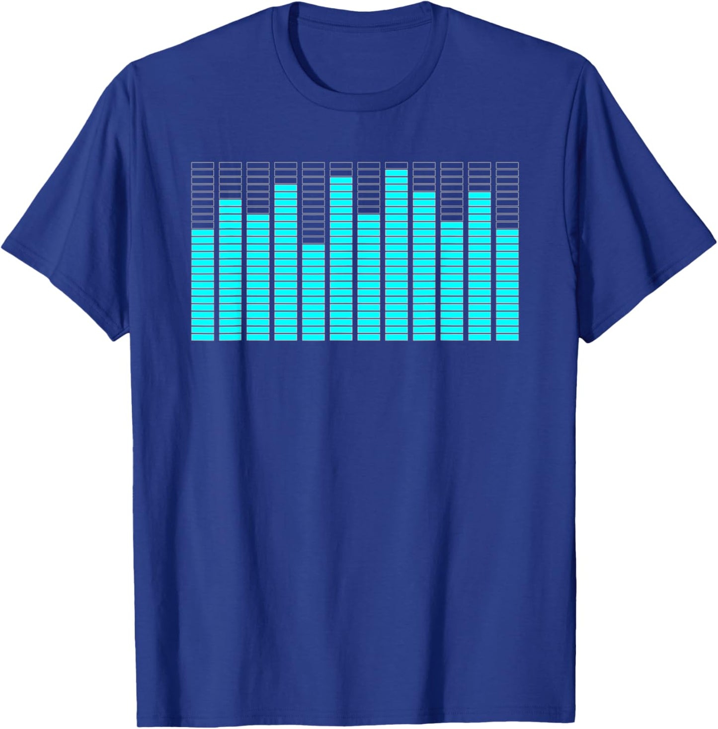 Digital Equalizer Graph Audio Stereo Audiophile Retro T-Shirt - T-Shirt | Royal