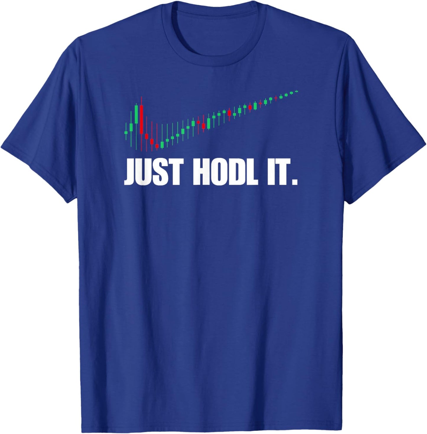azDesigns Crypto Bitcoin BTC Blockchain Just HODL Bitcoin I Cool BTC Bitcoin T-Shirt - T-Shirt | Royal