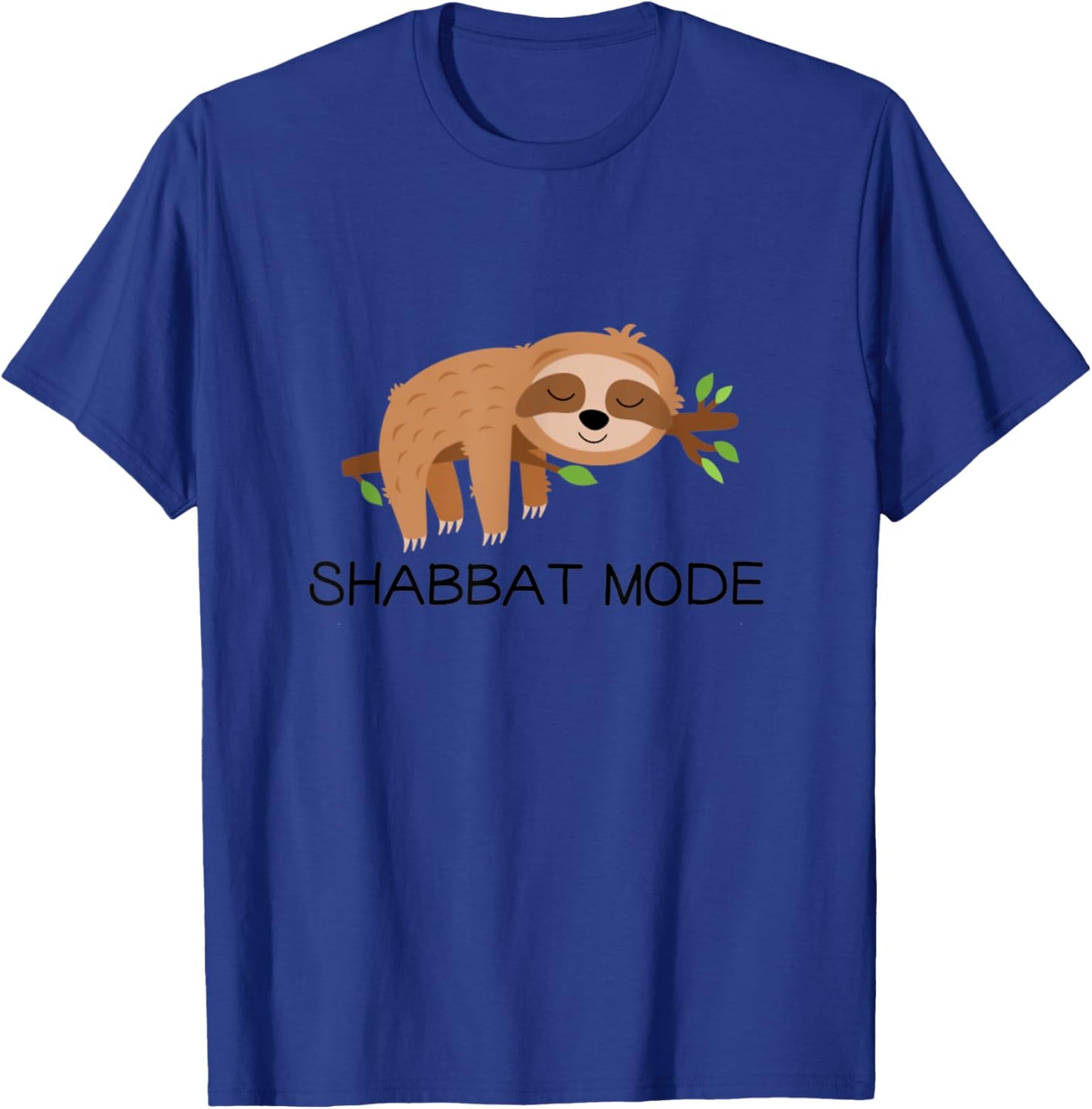 Shabbat Mode Sleepy Sloth shabbat Shalom Jewish Sabbath T-Shirt - T-Shirt | Royal