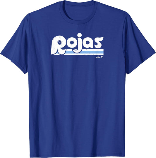 Johan Rojas: Philadelphia Text - Philadelphia Baseball T-Shirt - T-Shirt | Royal