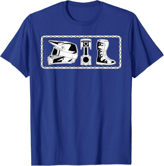 Dirt Bike Gear Motorcycle Rider Motocross Off-Road Biker T-Shirt - T-Shirt | Royal