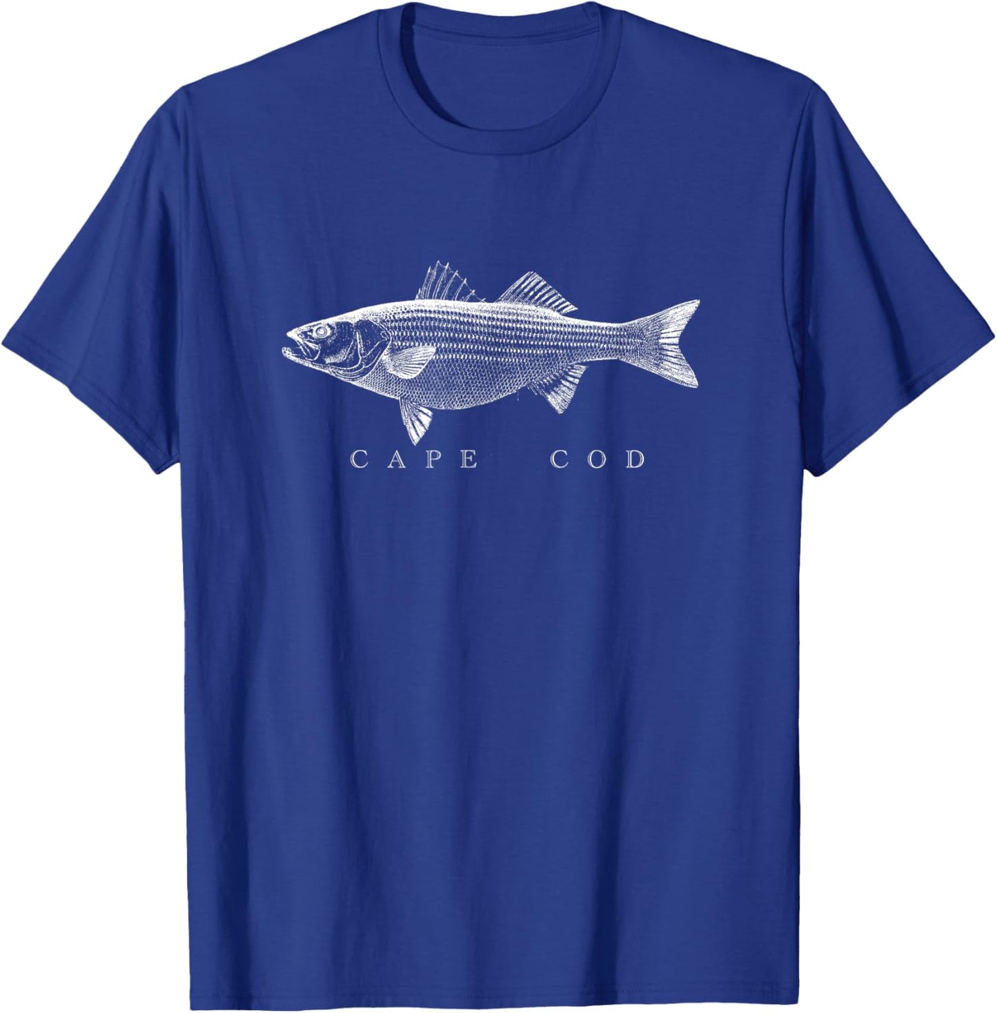 Cape Cod Striper Fishing T-Shirt - T-Shirt | Royal