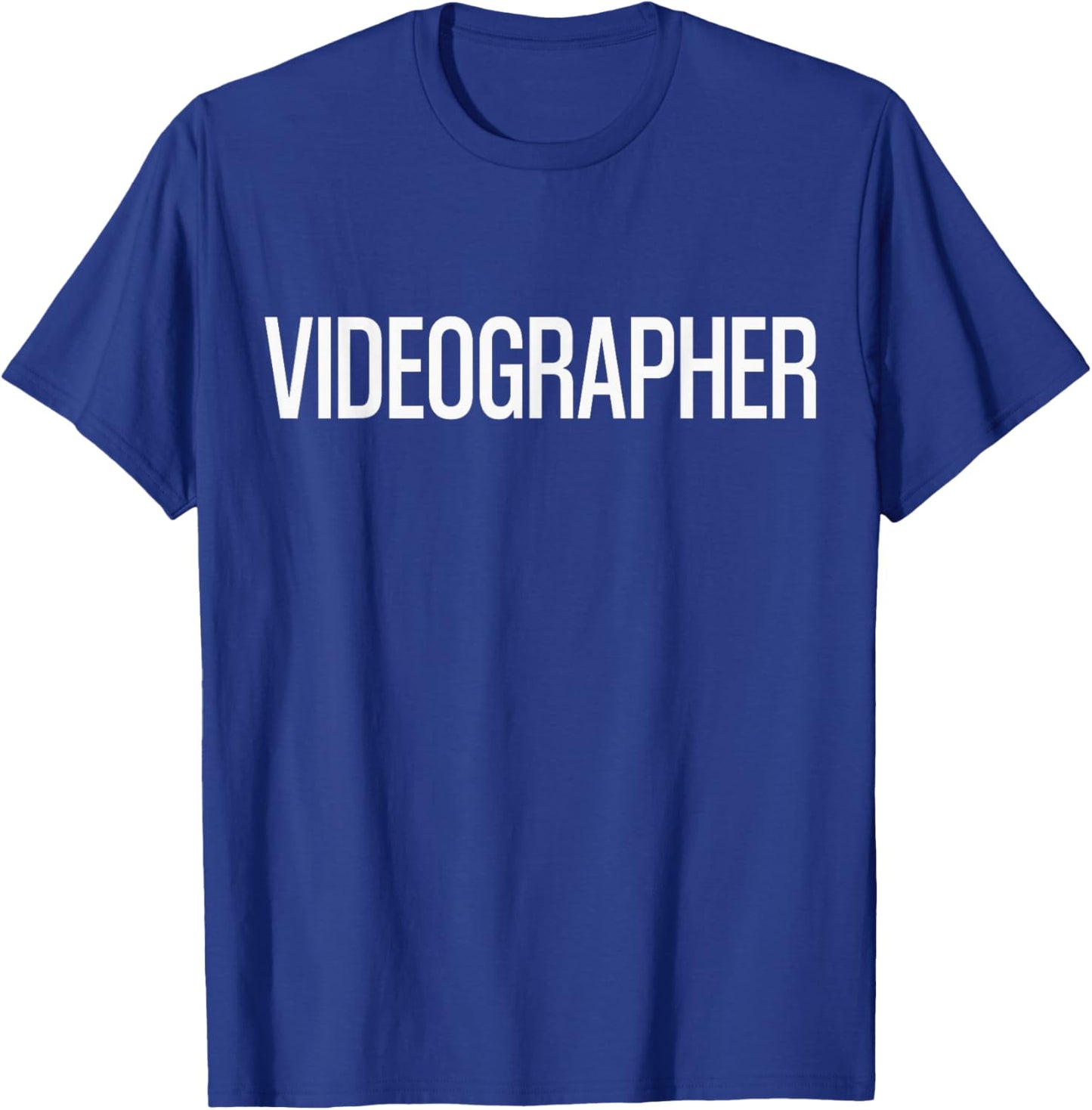 Bold Videographer Text | Film Crew T-Shirt - T-Shirt | Royal