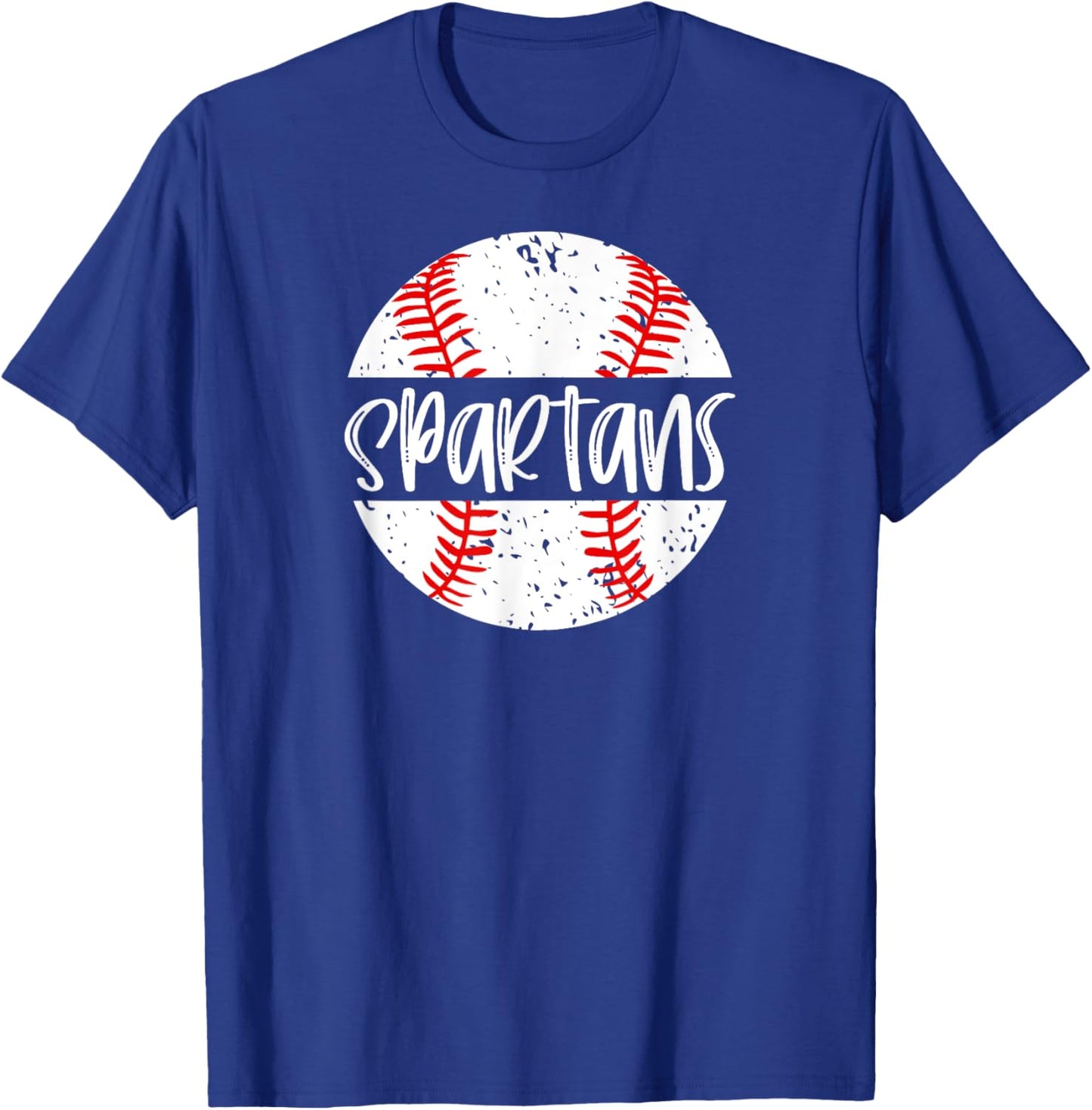 Spartans Baseball Team Mascot School Spirit Game Day T-Shirt - T-Shirt | Royal
