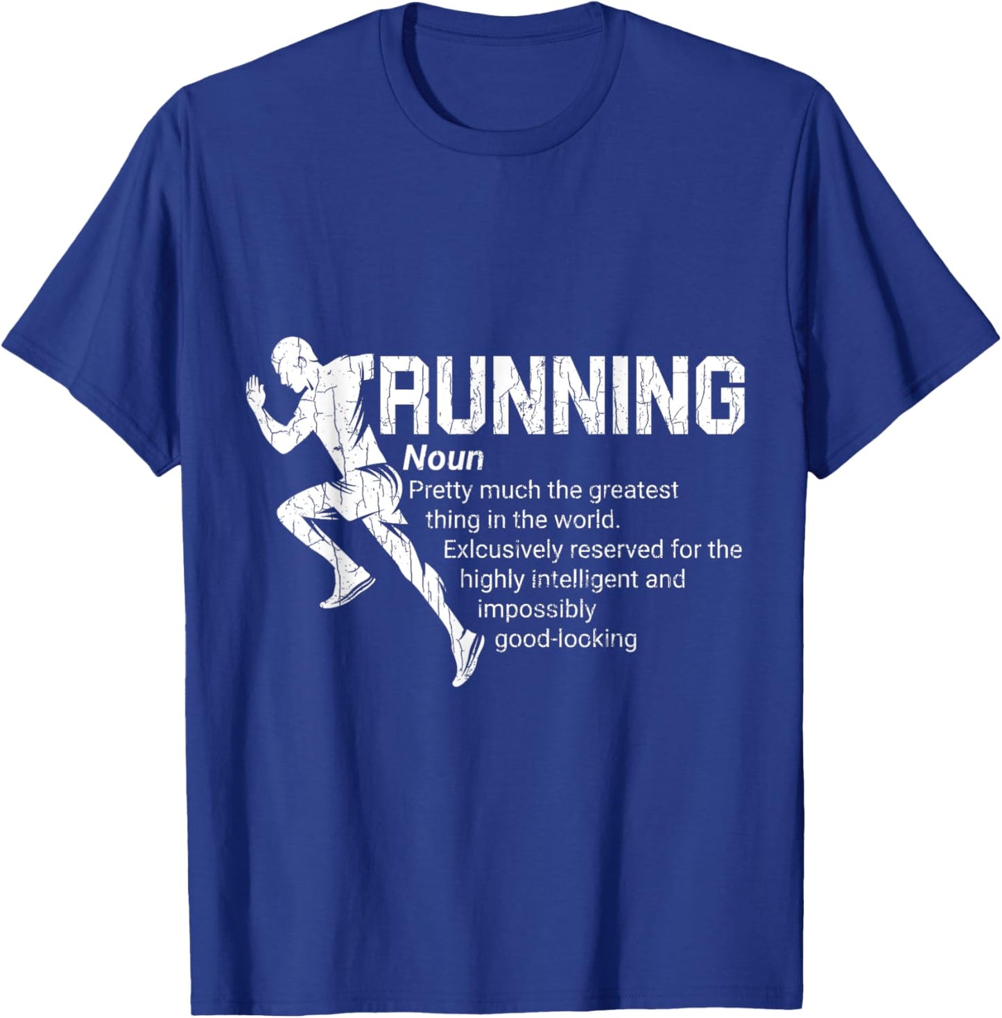Running Definition Funny Marathon Runner Graphic T-Shirt - T-Shirt | Royal