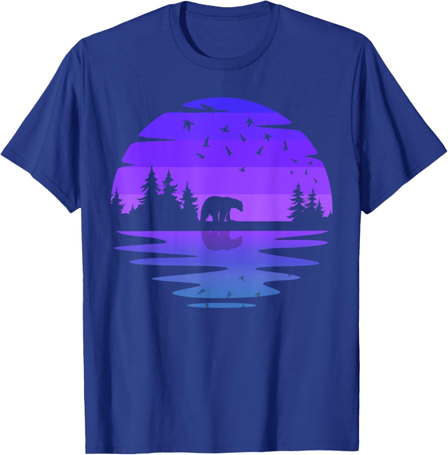 Birds Outdoors Wildlife Nature Animal Bear Forest T-Shirt - T-Shirt | Royal