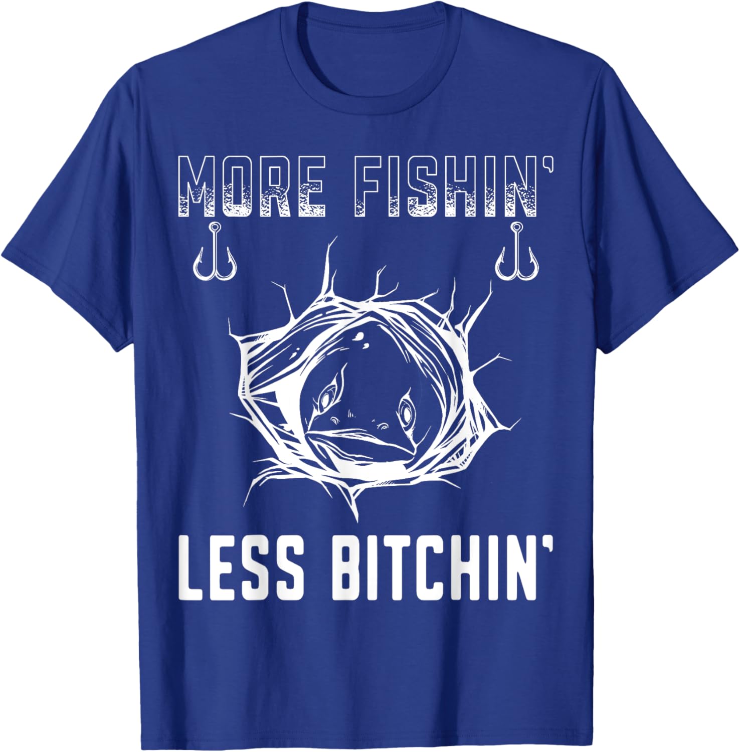 Funny Bass Fisherman Fishing meme T-Shirt - T-Shirt | Royal